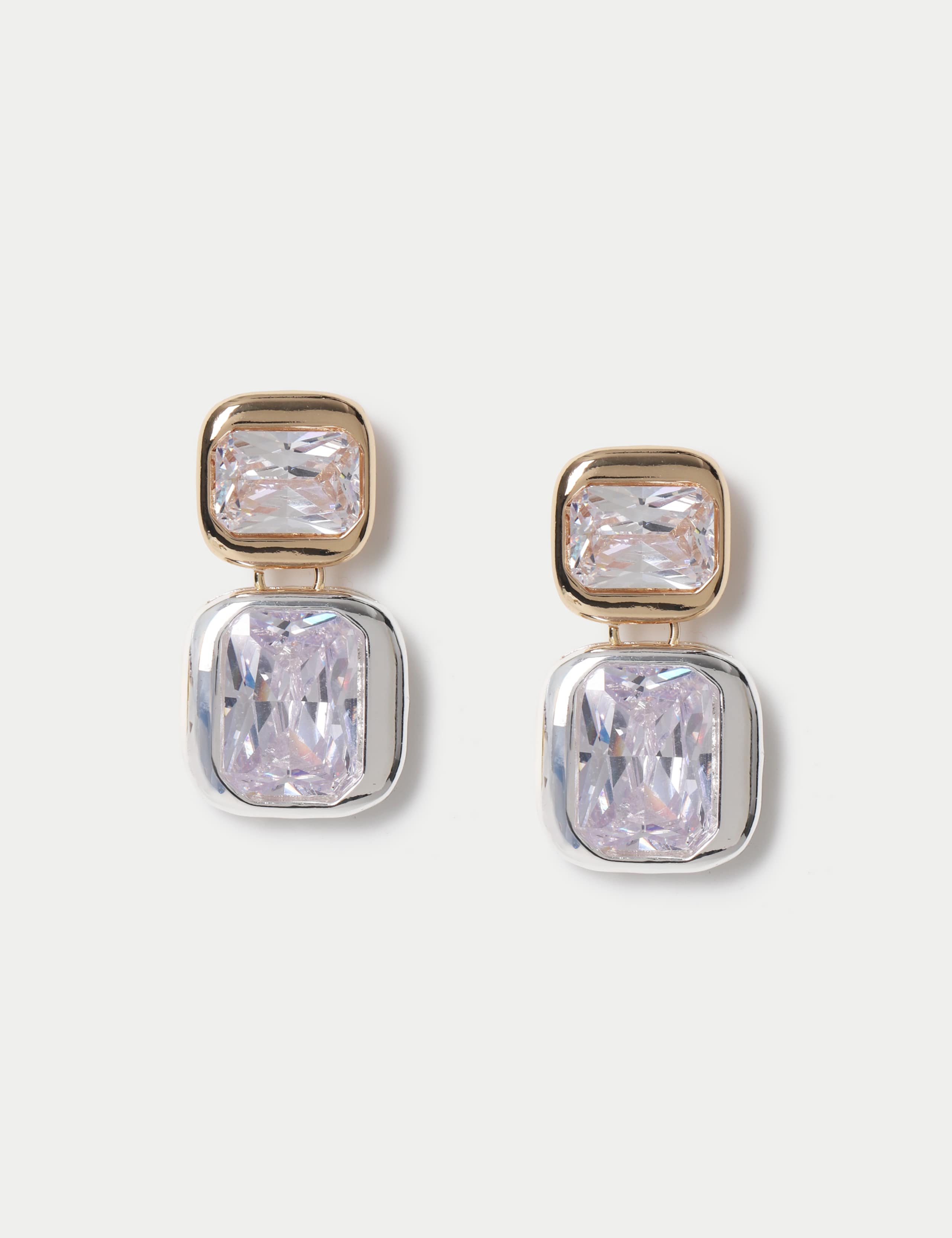 Autograph Mixed Metal Cubic Zirconia Drop Earrings