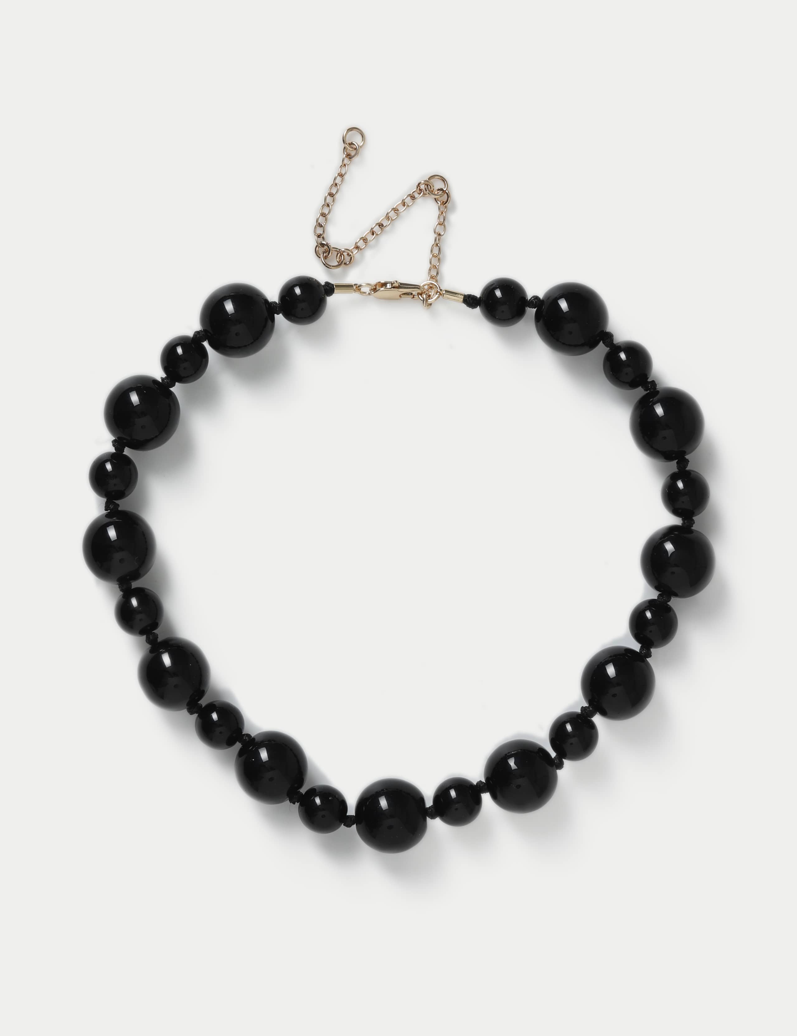 Circle Bead Glass Collar Necklace