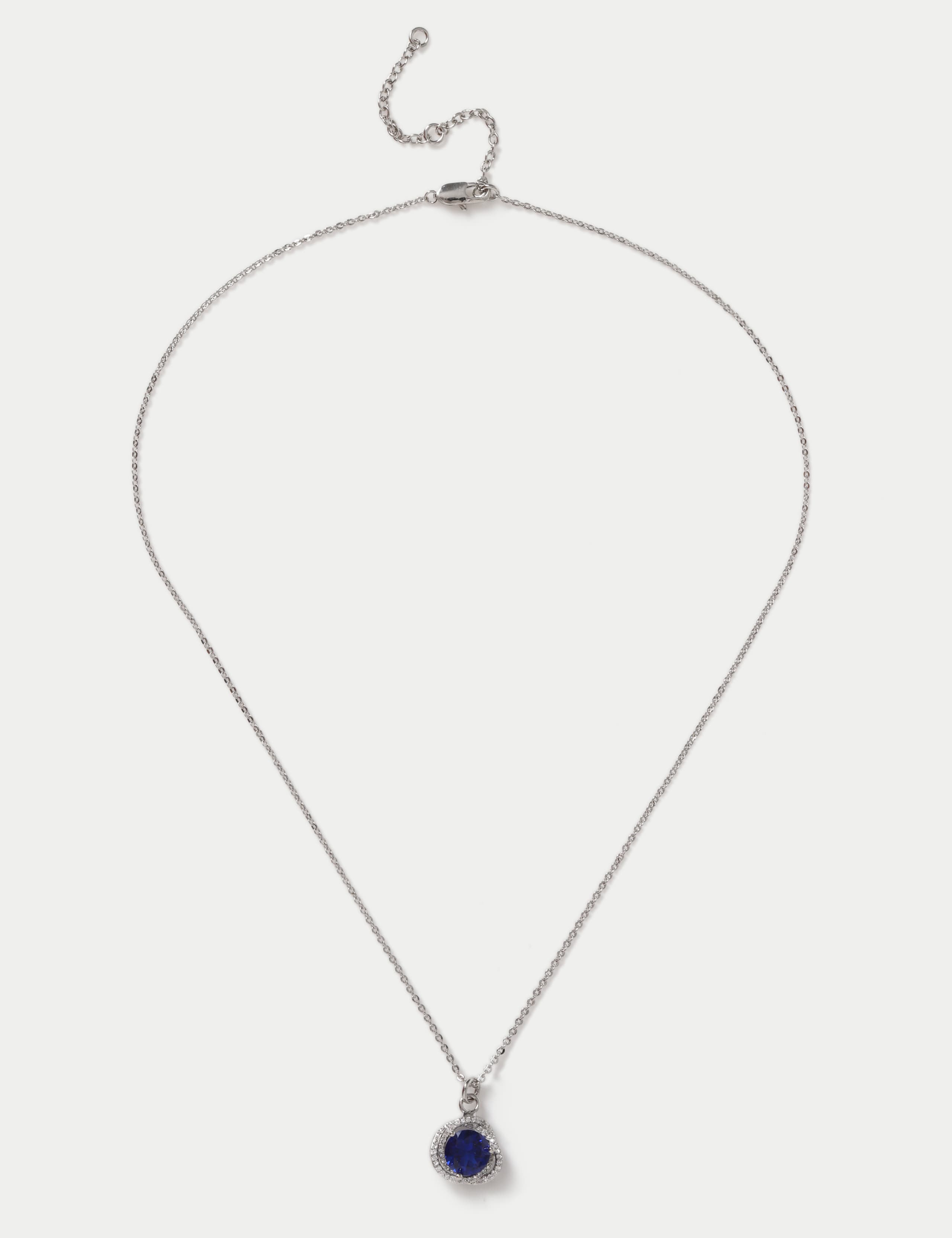 Platinum Plated Cubic Zirconia Ditsy Nec