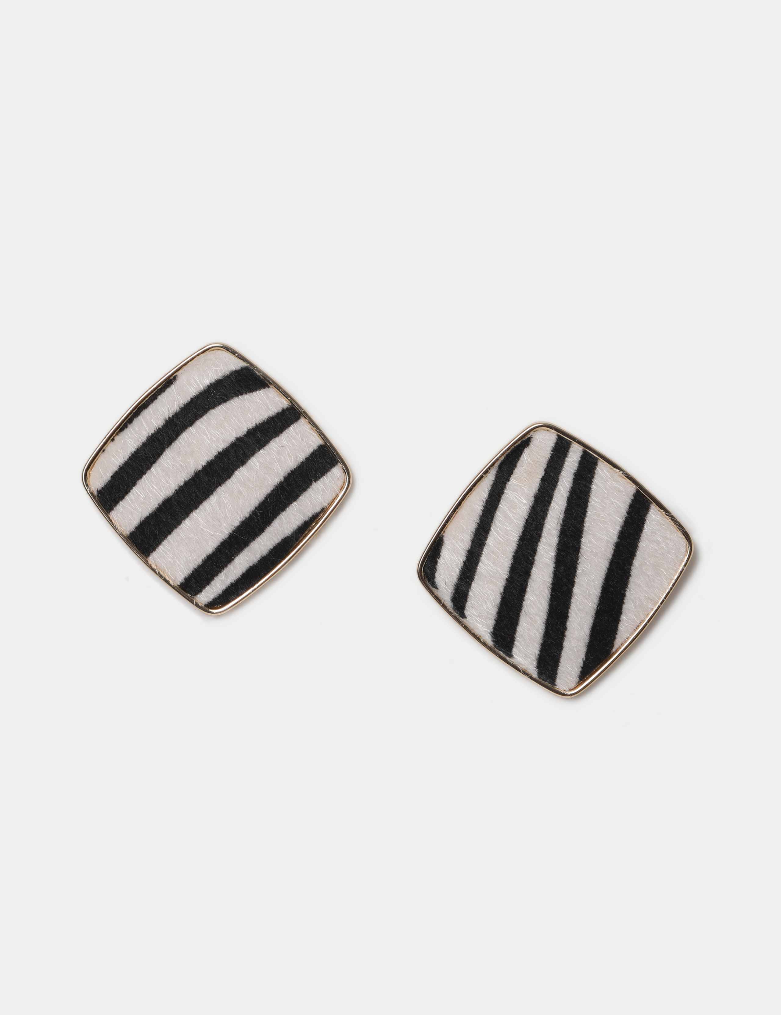 Zebra Stud Earrings