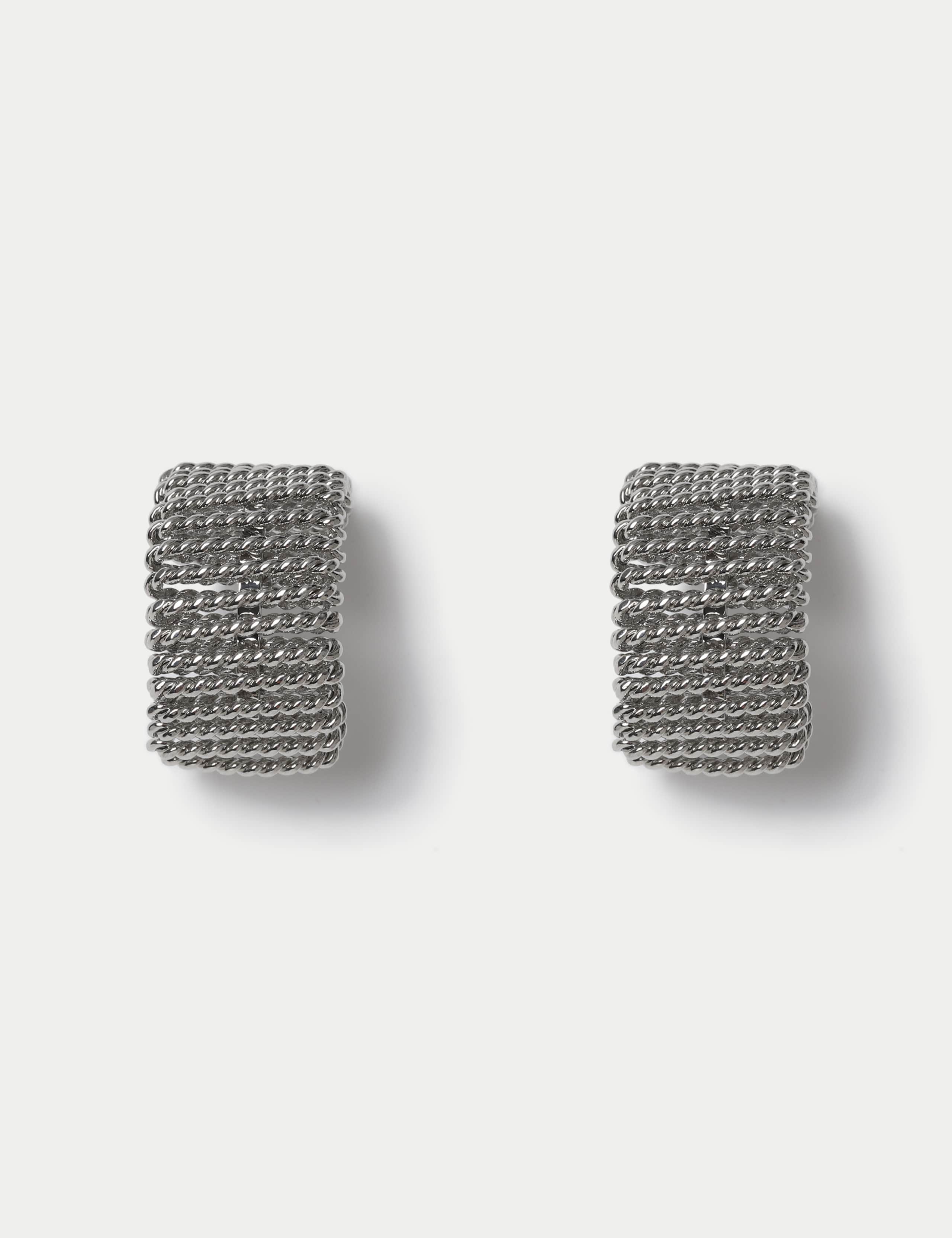 Beaded Chunky Hoop Earrings