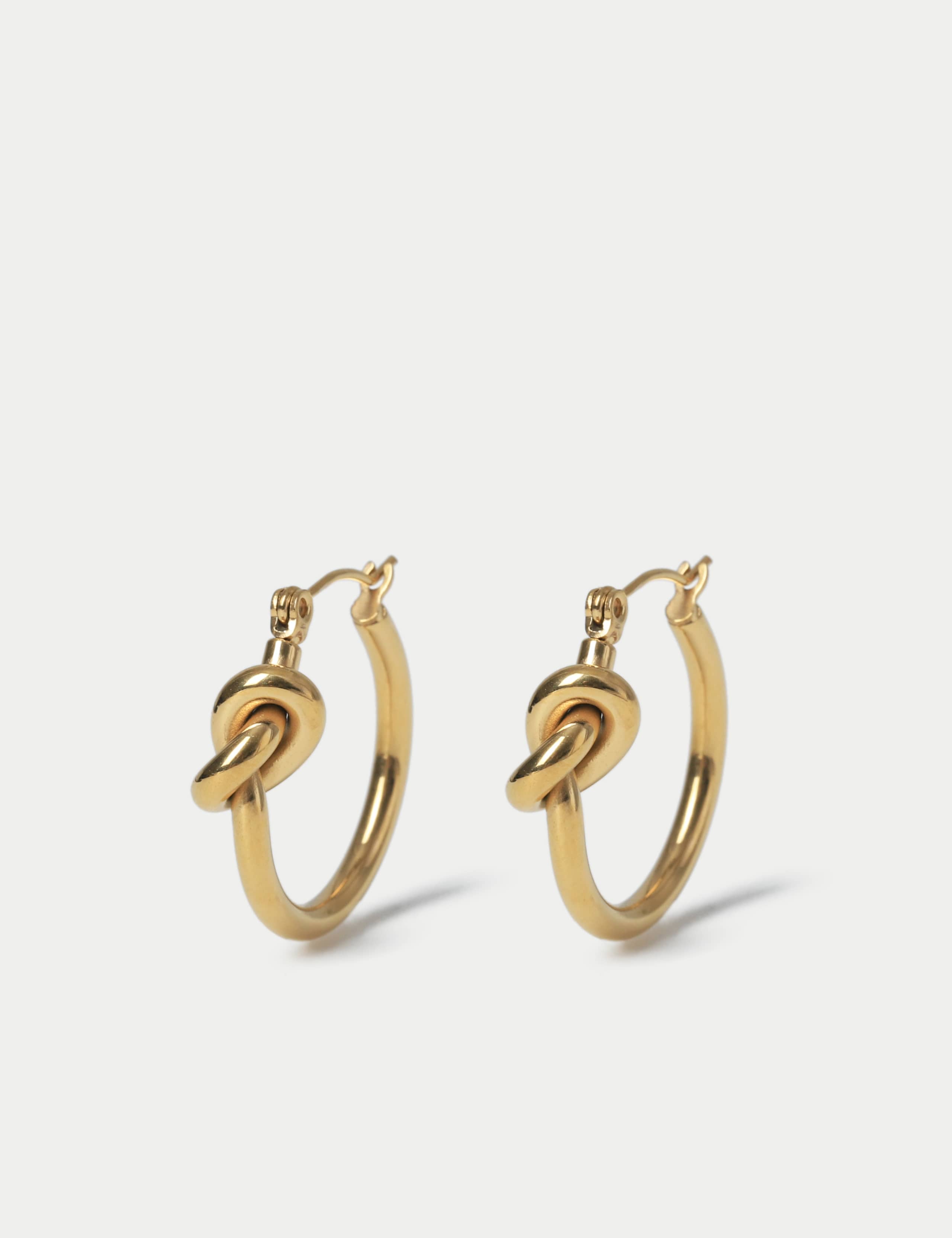 Autograph Waterproof Knot Hoop Earring