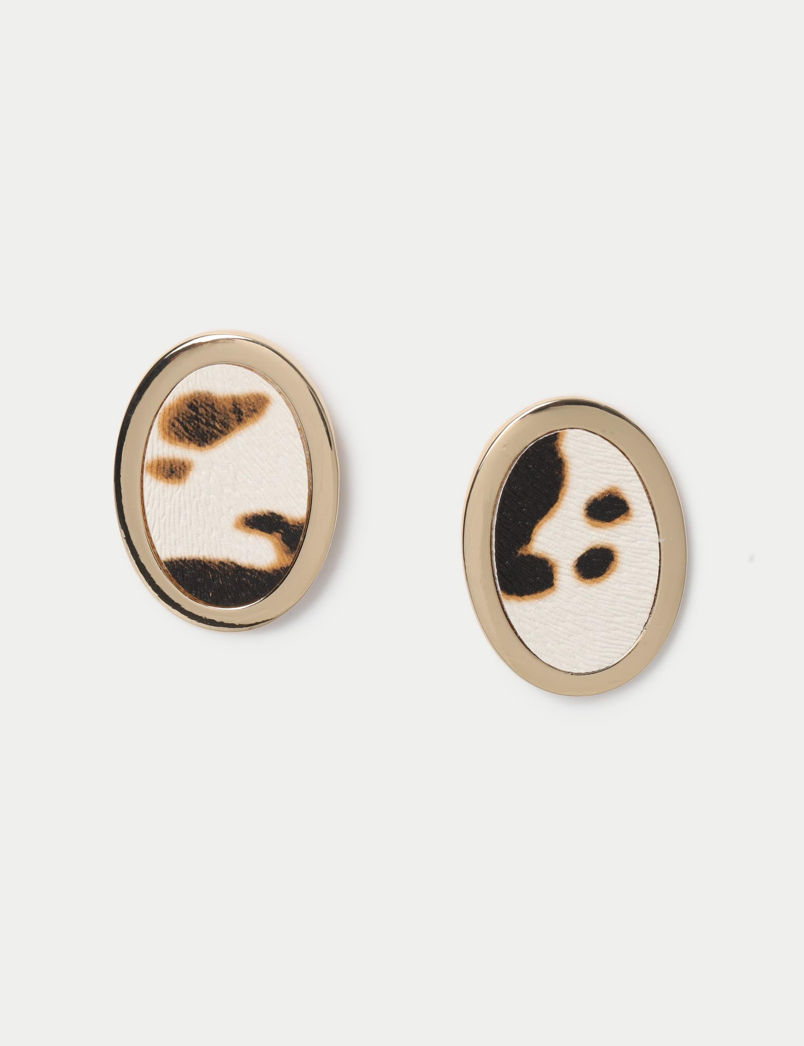 Cow Print Statement Stud Earrings