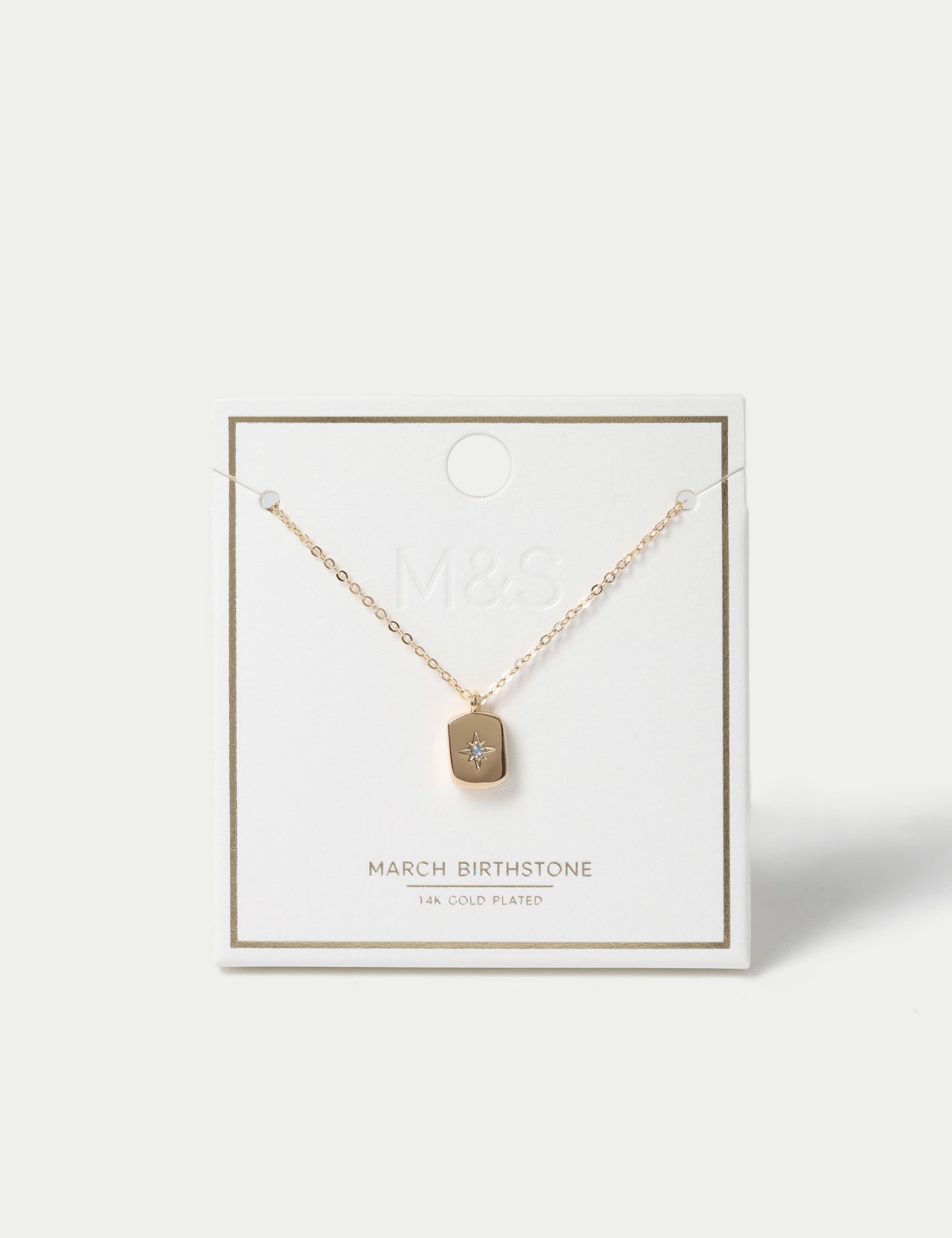 Gold Plated Birthstone Necklace