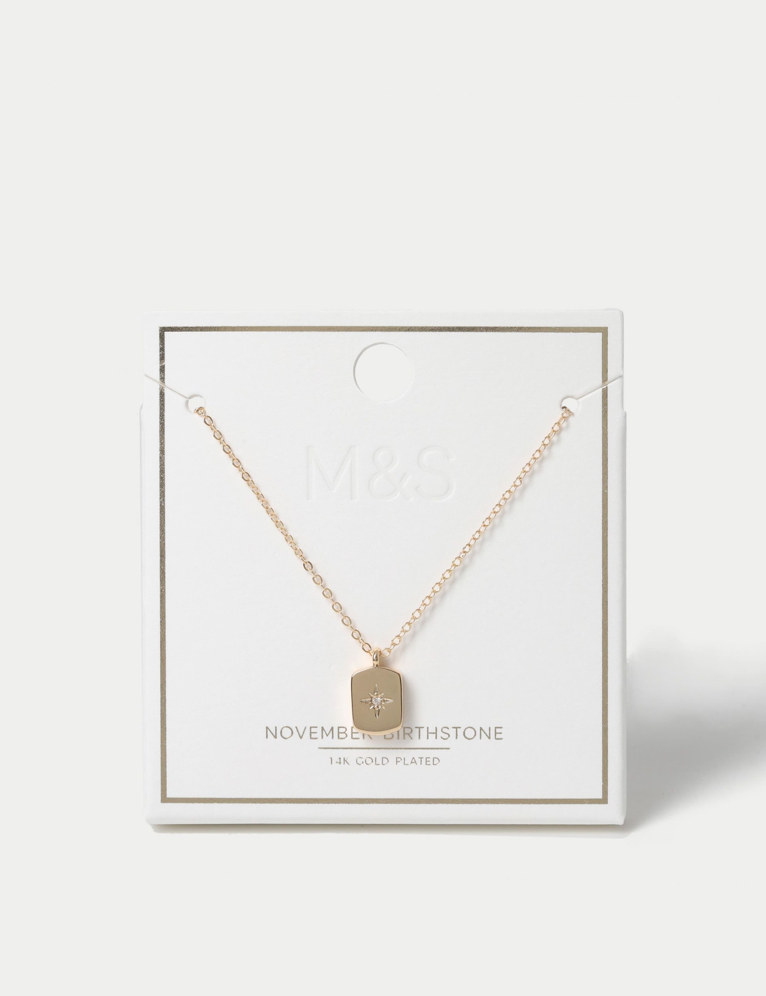 Gold Plated Birthstone Necklace