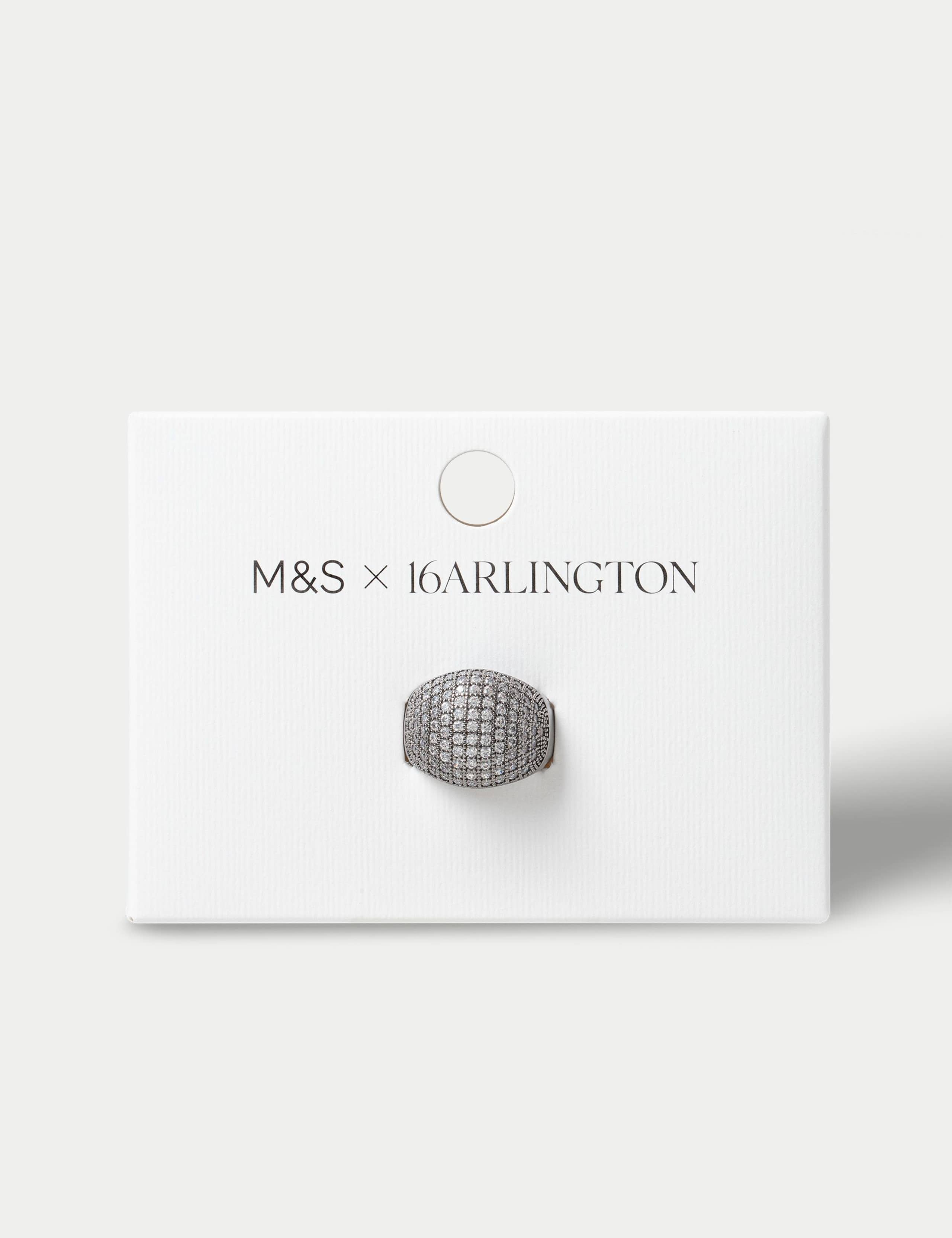 Embellished Gunmetal Ring