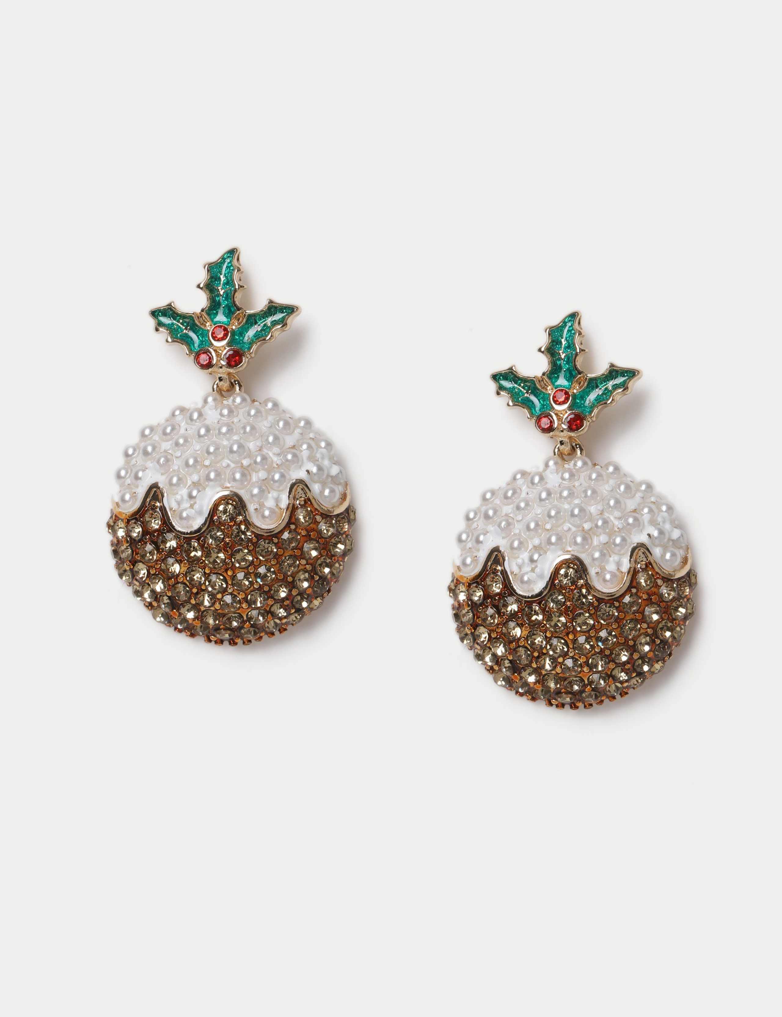 Rhinestone Pud Earrings