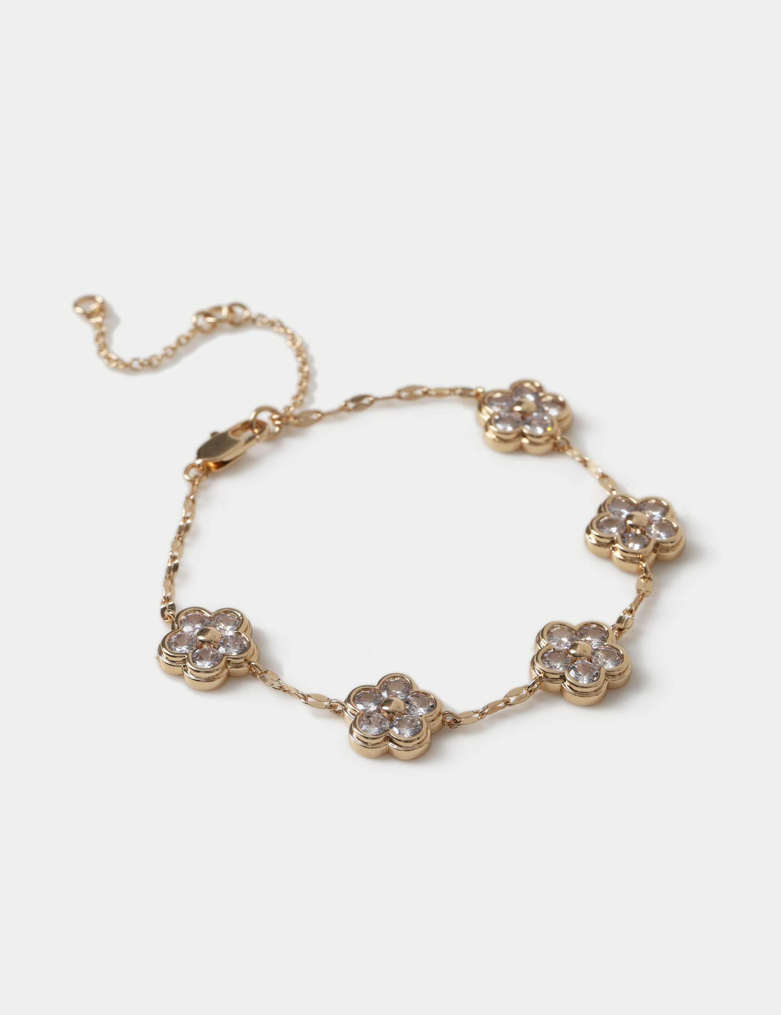 Cubic Zirconia Flower Bracelet