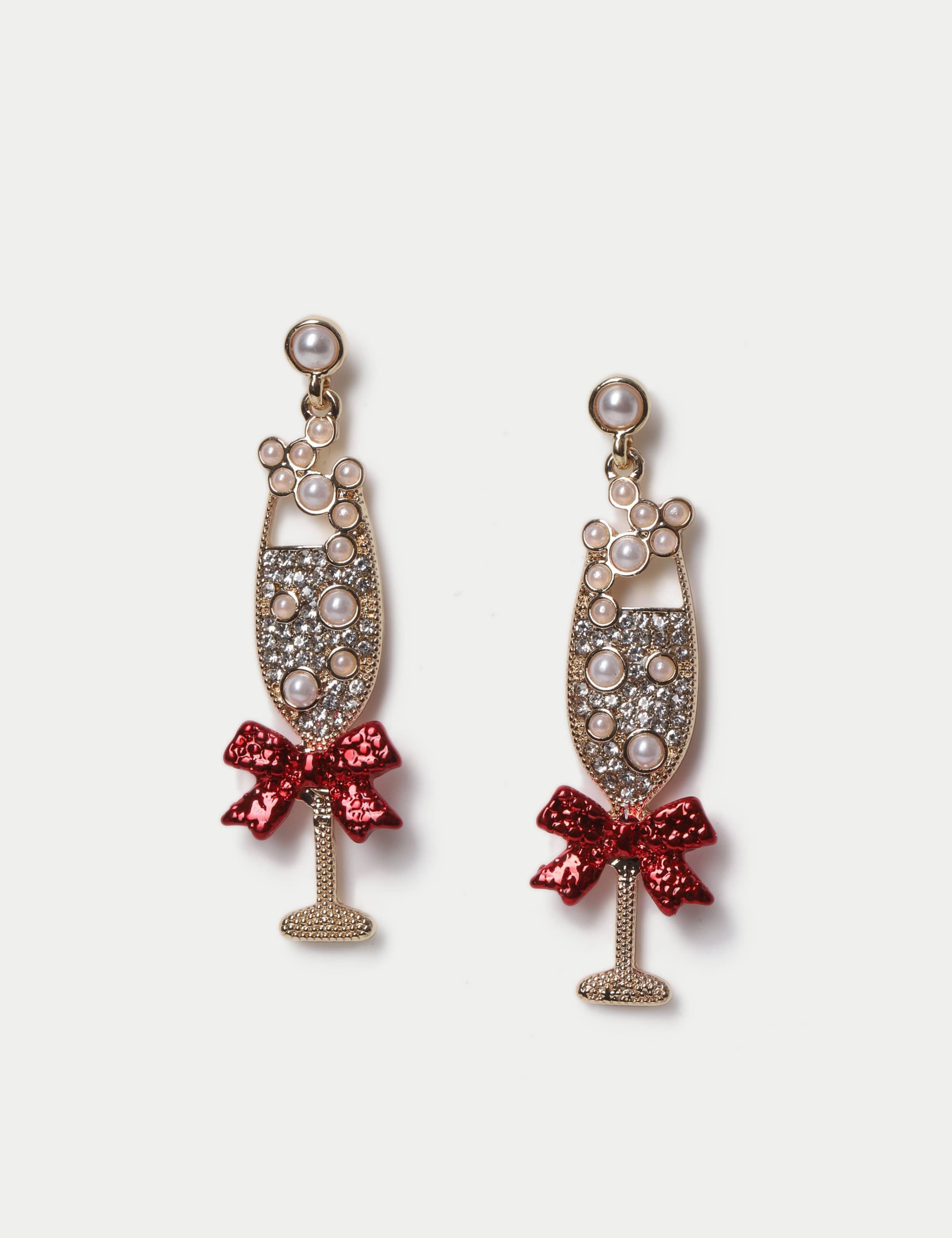 Pearl Champagne Drop Earrings