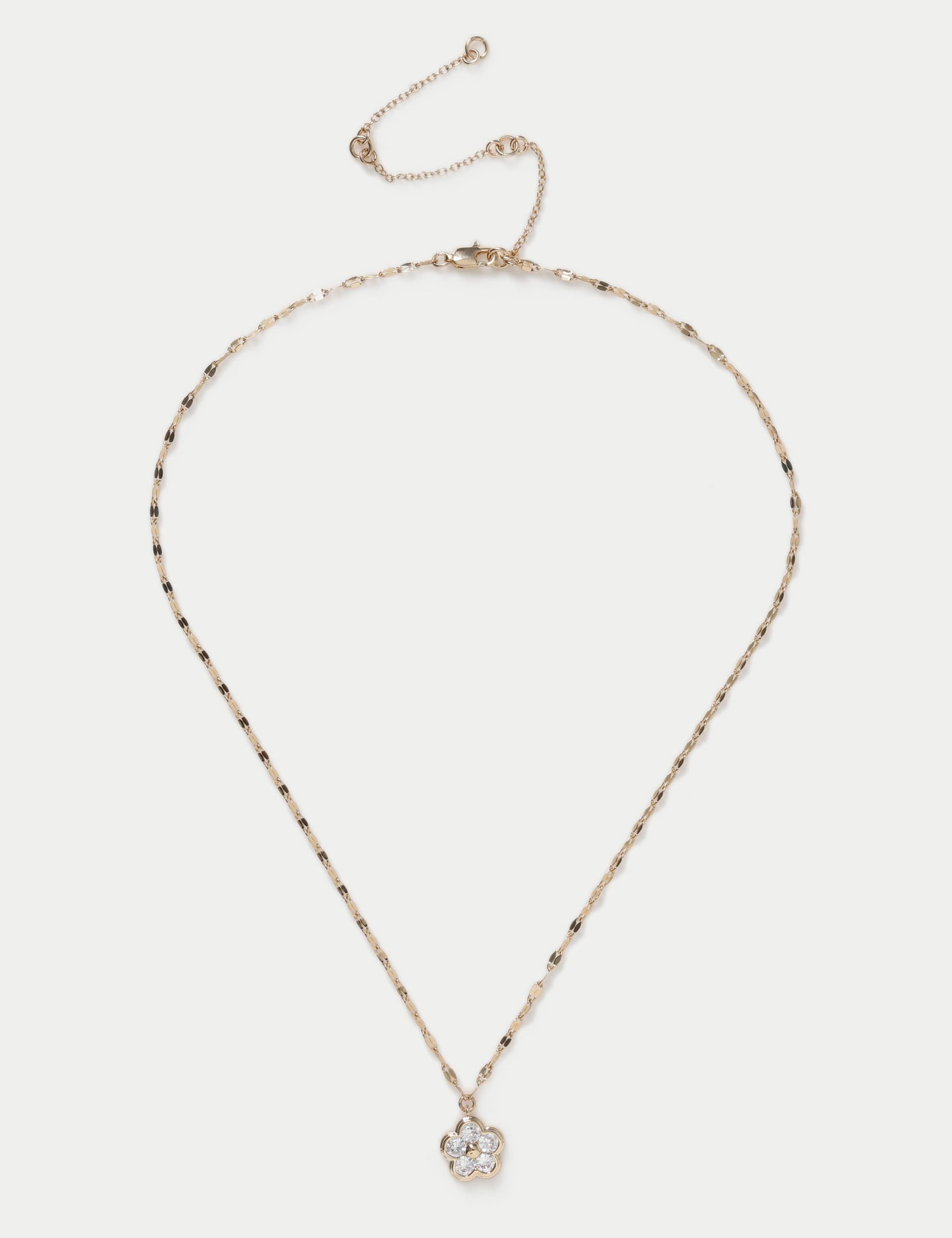 Cubic Zirconia Flower Necklace