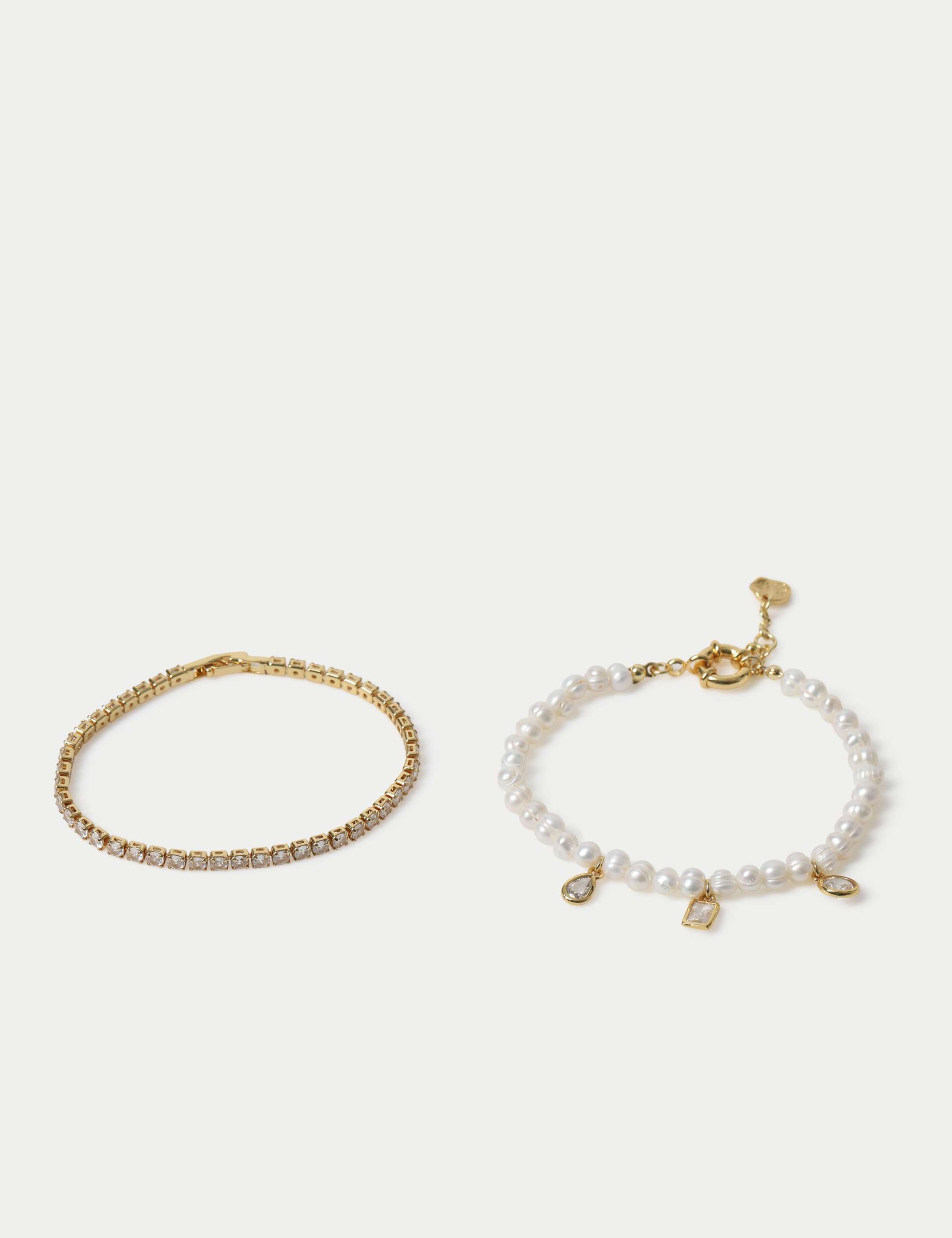 18k Gold Plated Pearl Bracelet