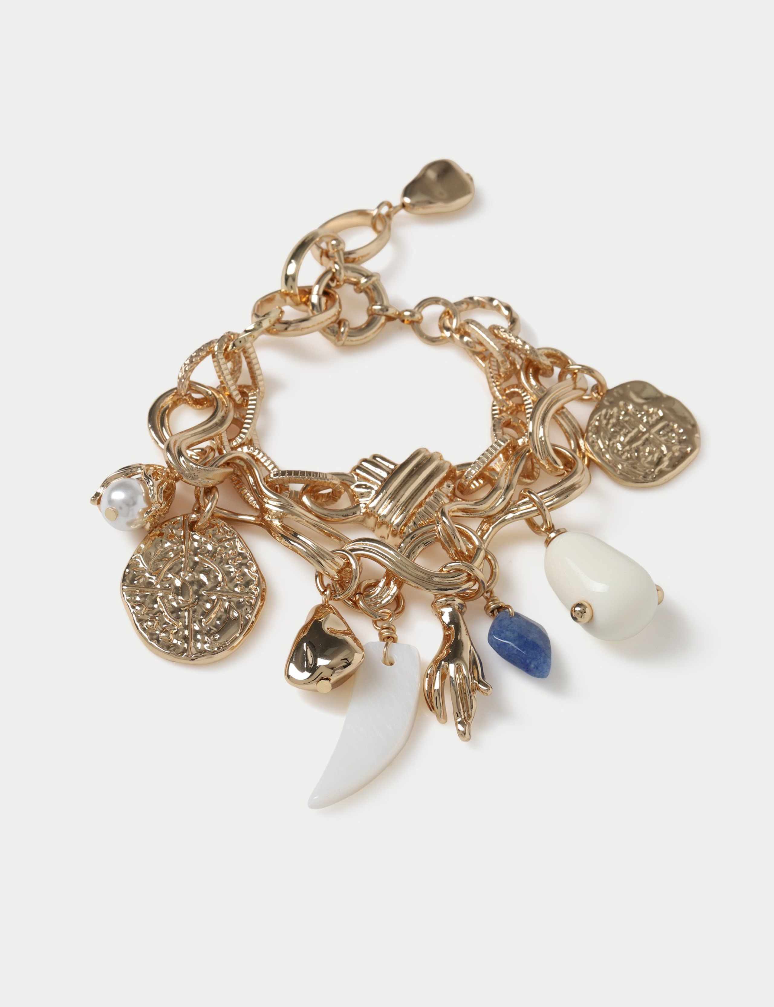 Multi Charm Chain Bracelet