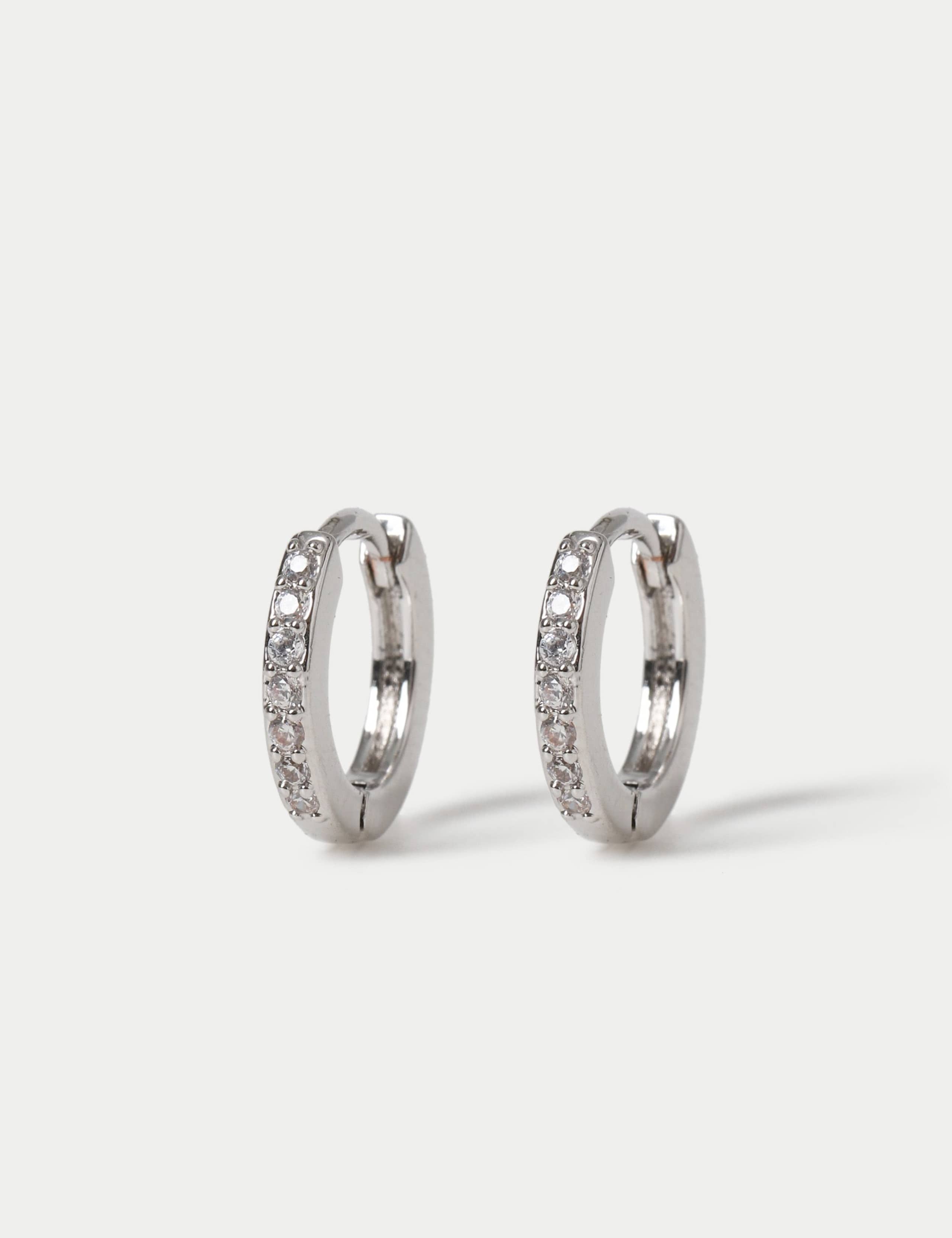 Cubic Zirconia Hoop Earrings