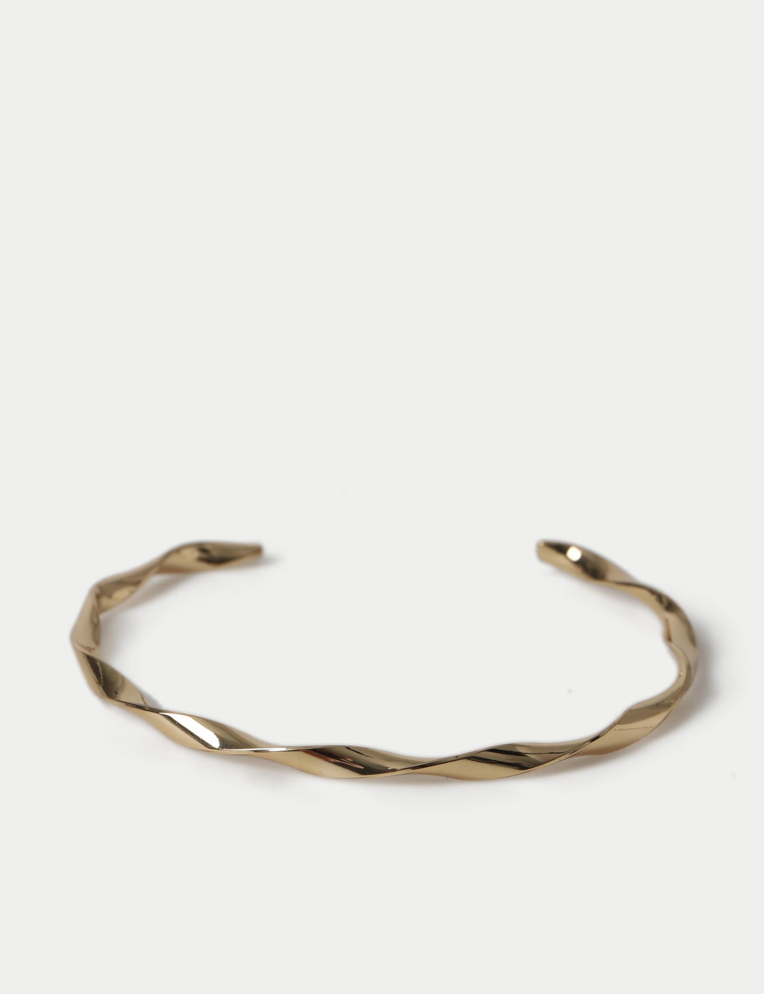 14ct Gold Plated Twist Cuff Bracelet