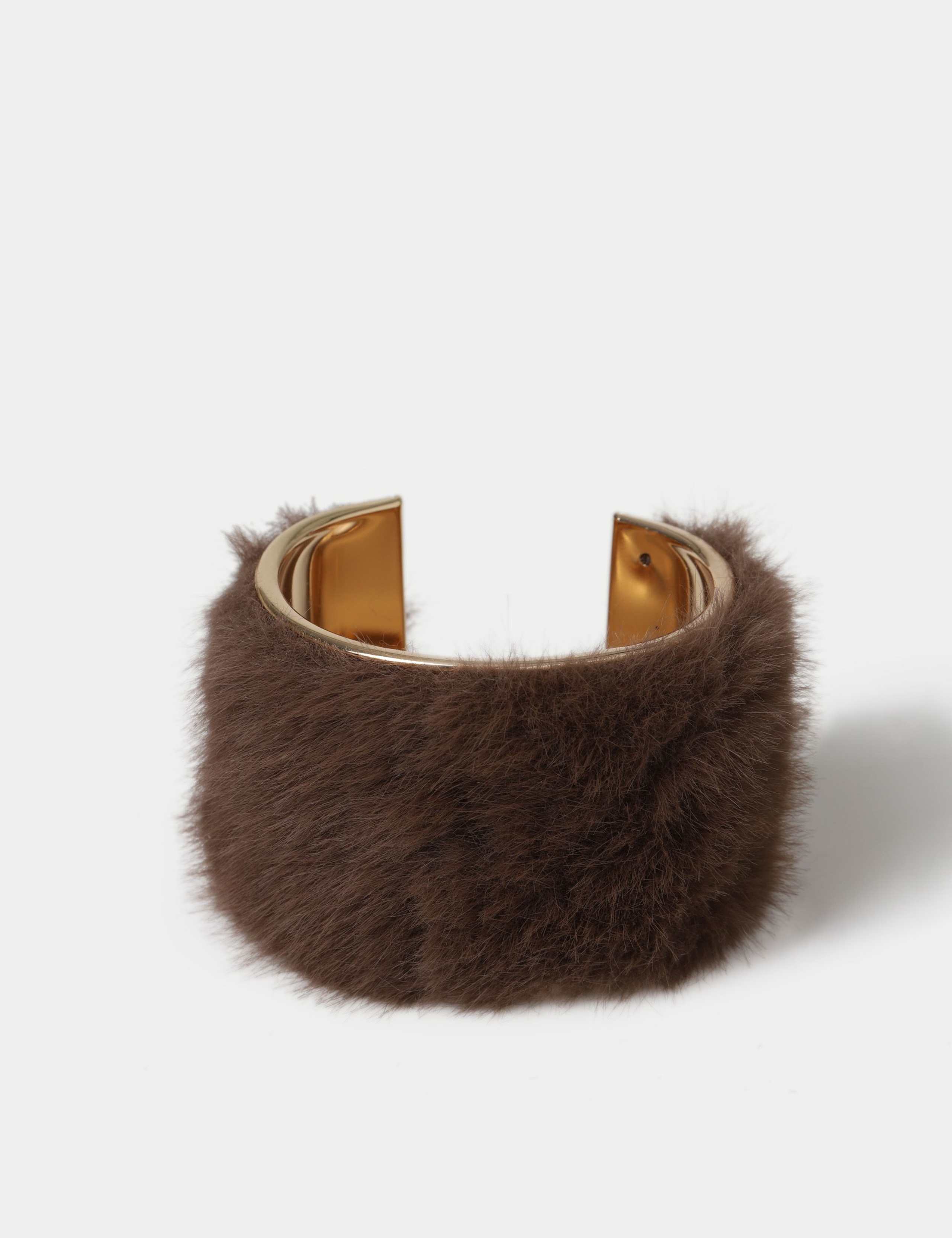 Faux Fur Cuff Bracelet