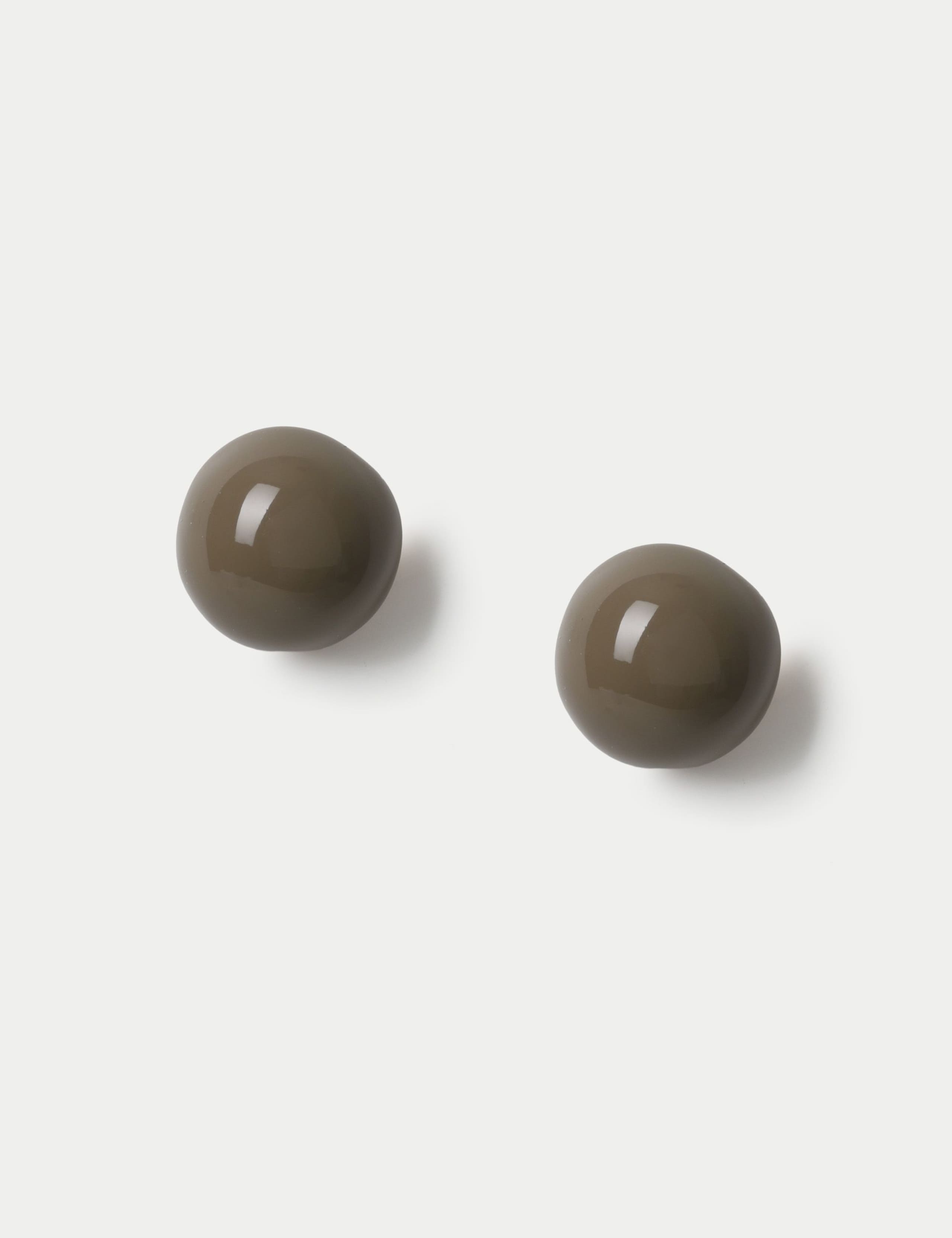 Enamel Sphere Stud Earring