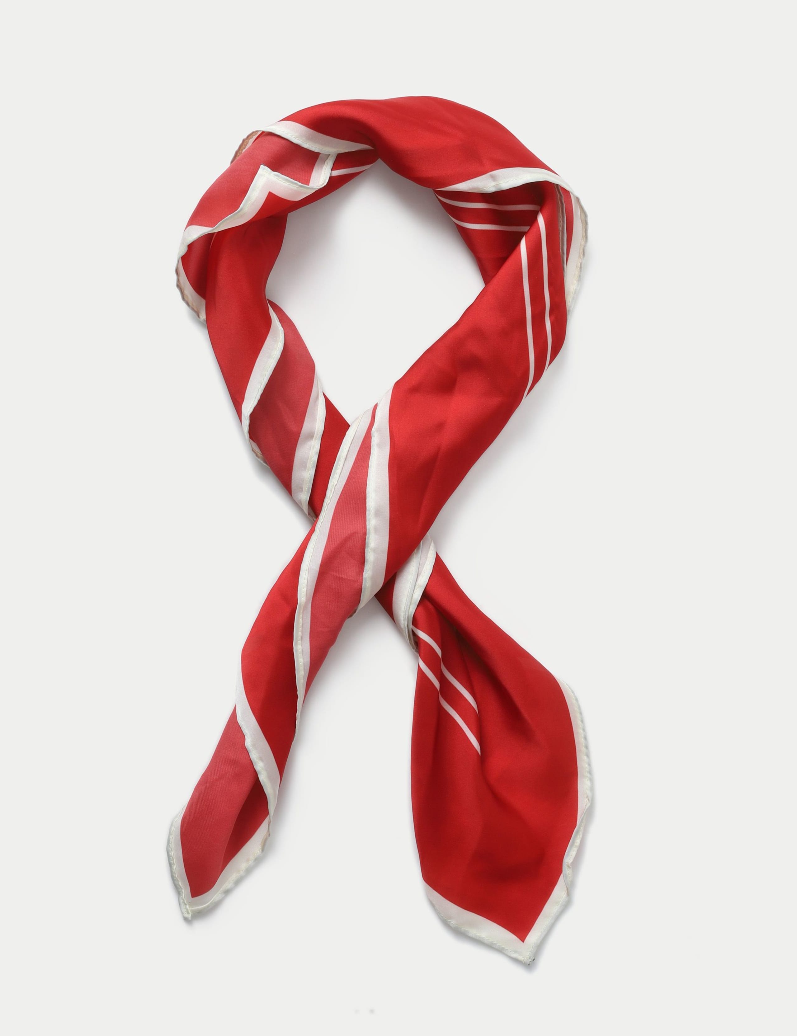 Red and White Stripe Scarf