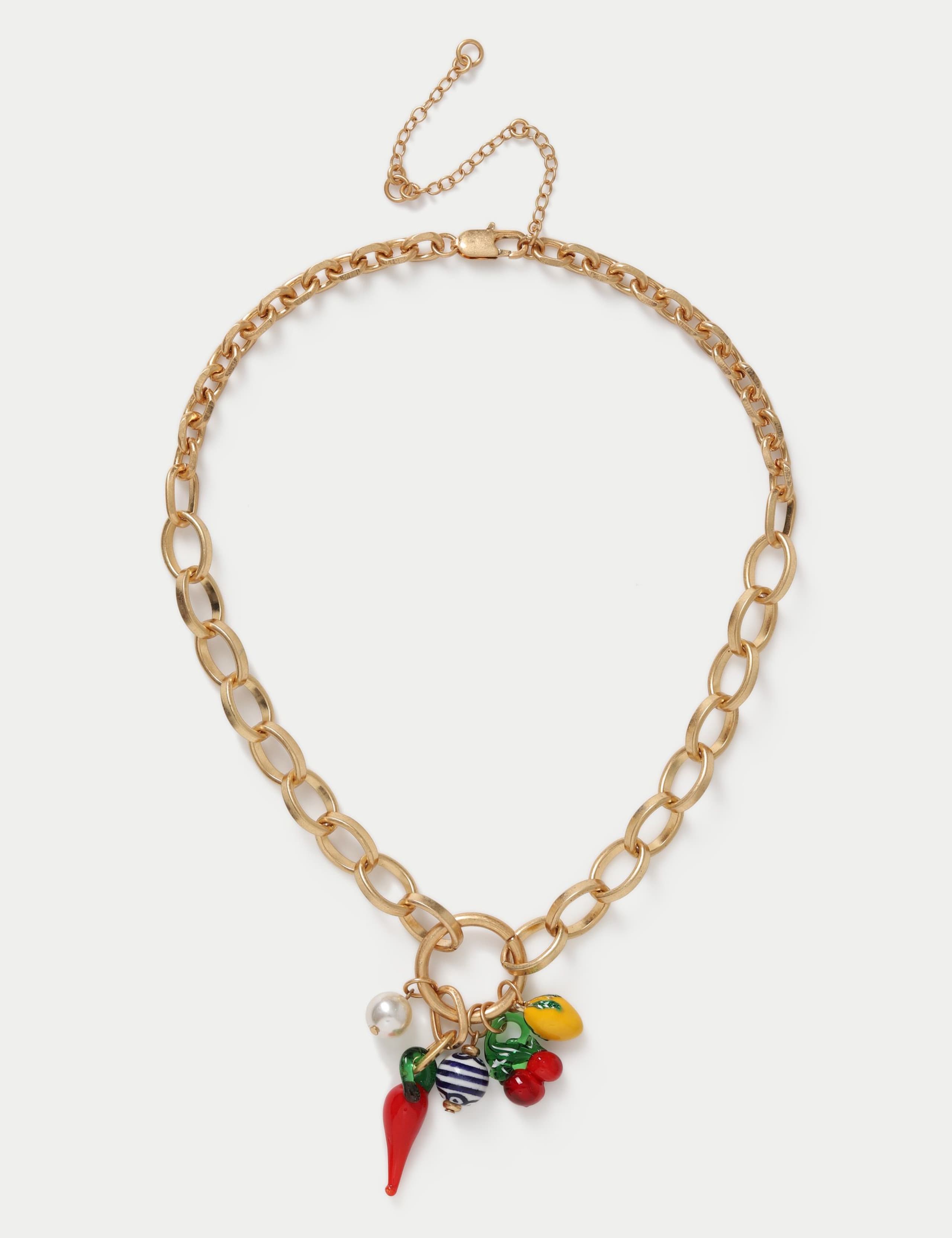 Chilli Multi Charm Chain Necklace