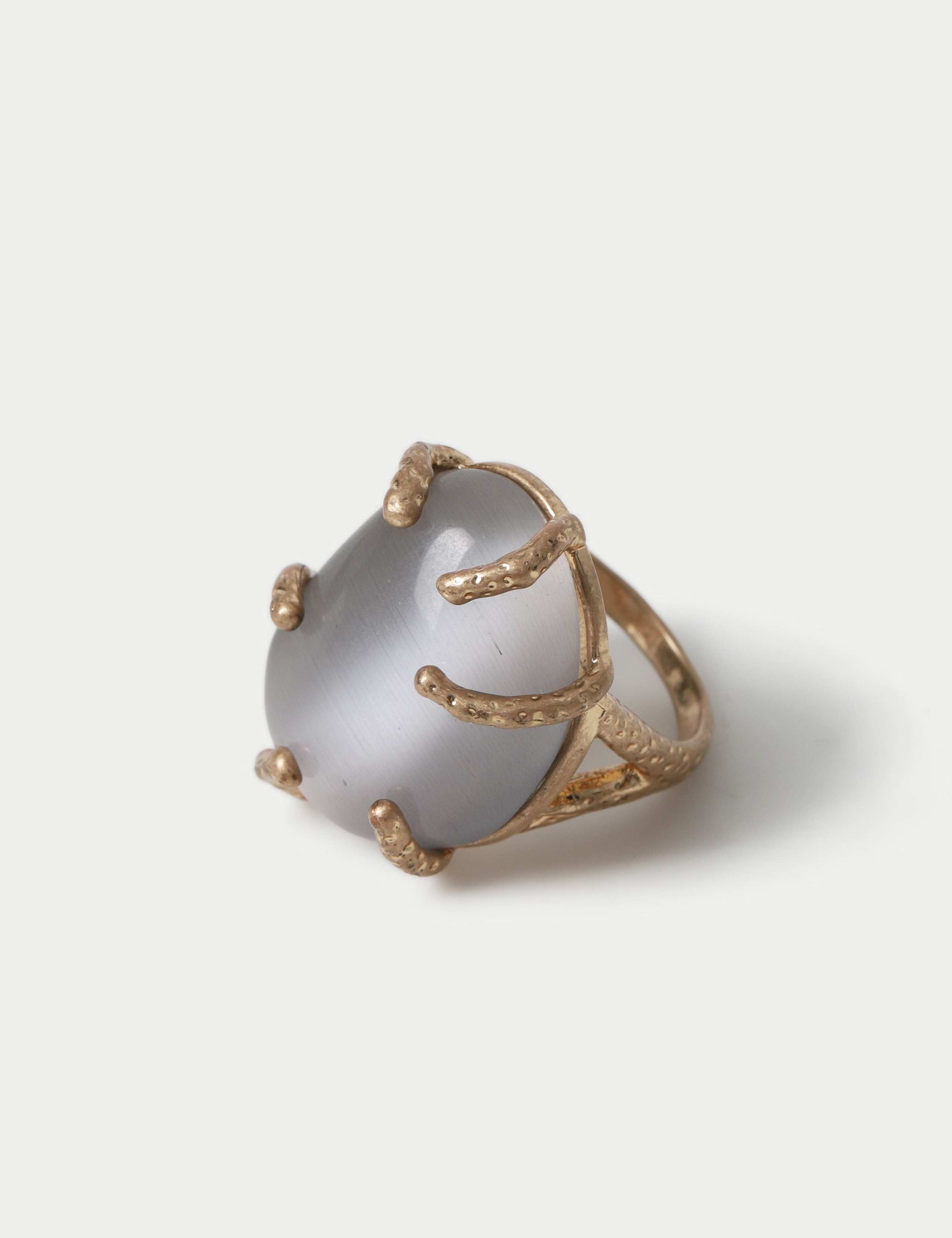 Natural Stone Caged Ring