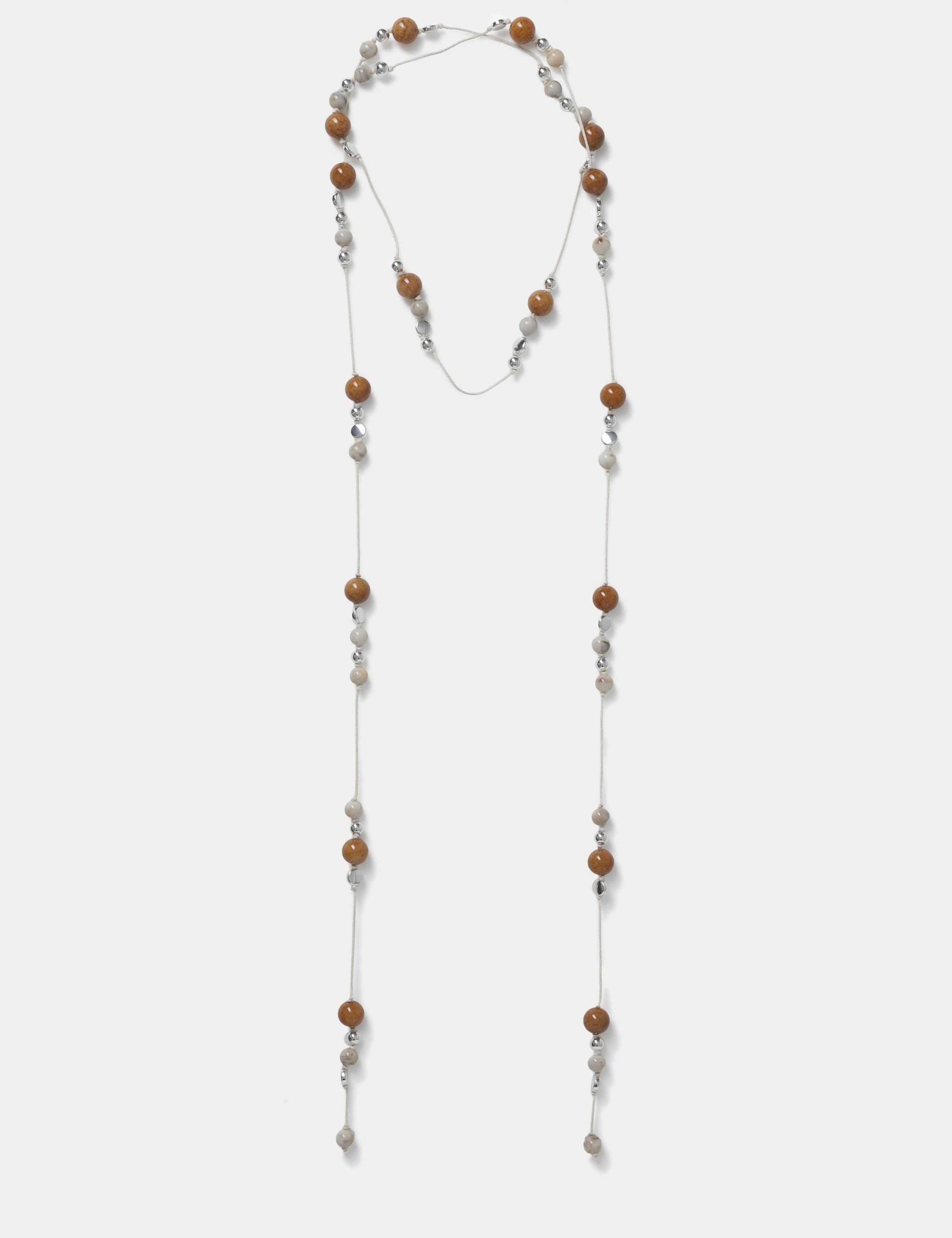 Natural Stone Wrap Around Necklace