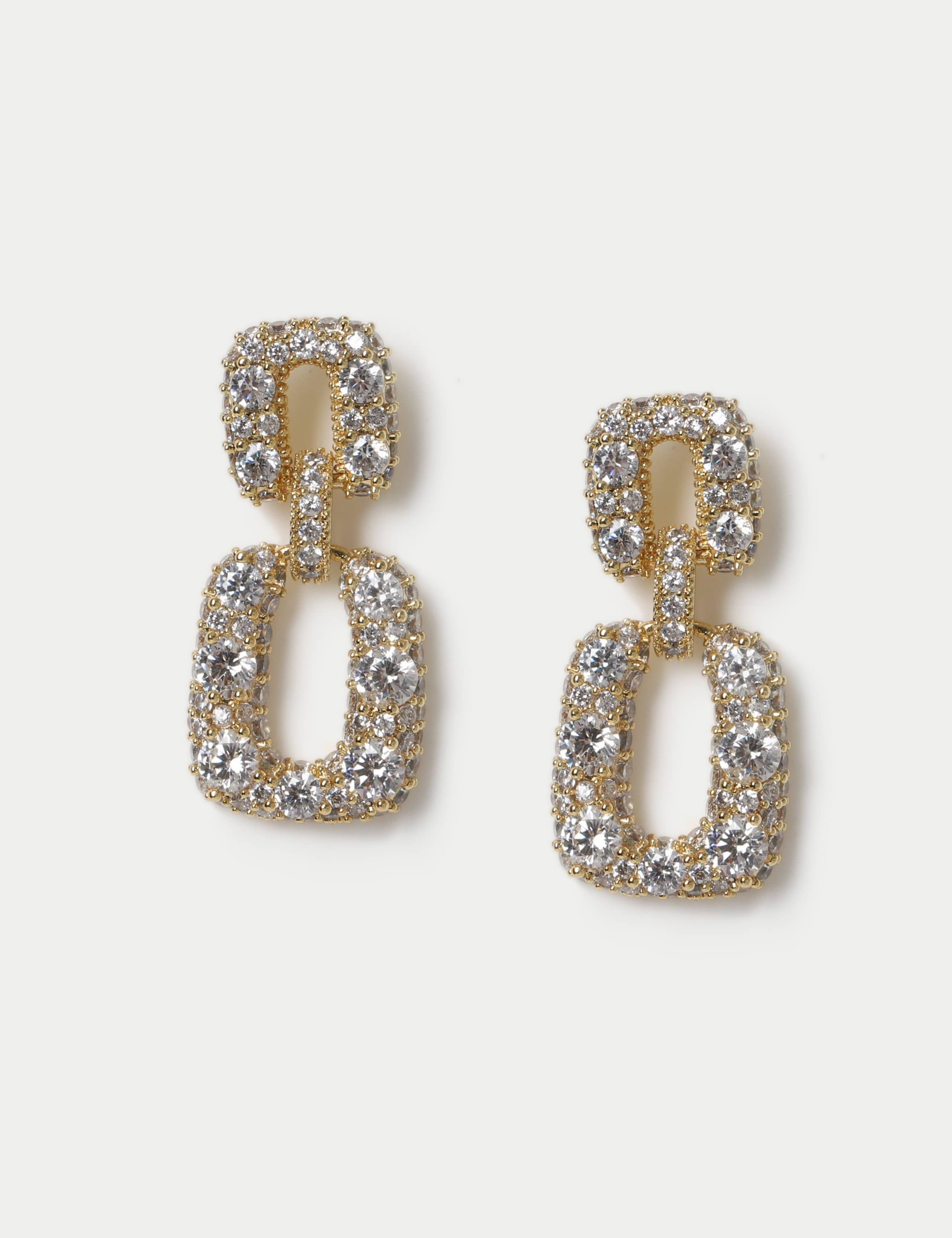 14ct Gold Plated Door Knocker Earrings