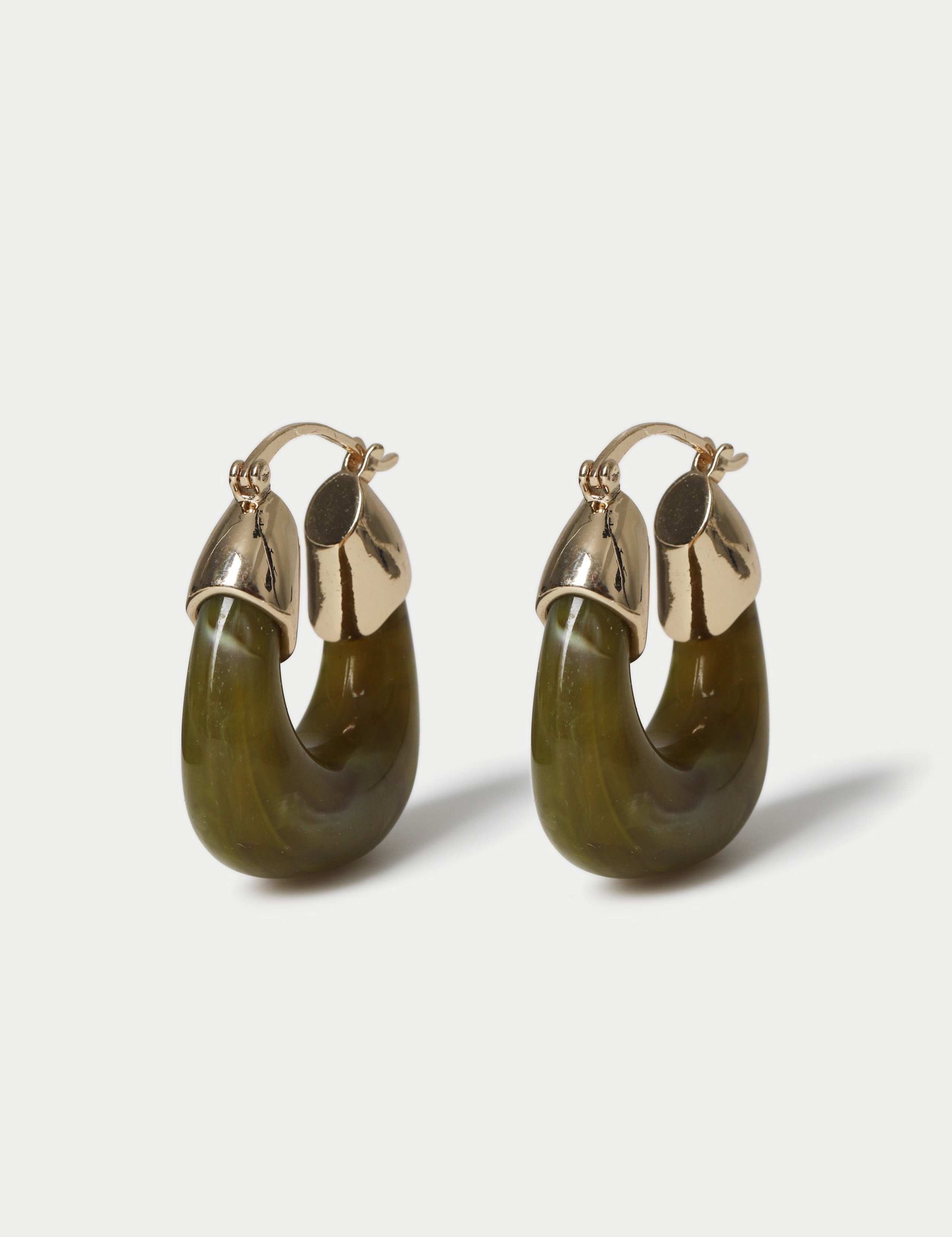 Chunky Resin Hoop Earrings