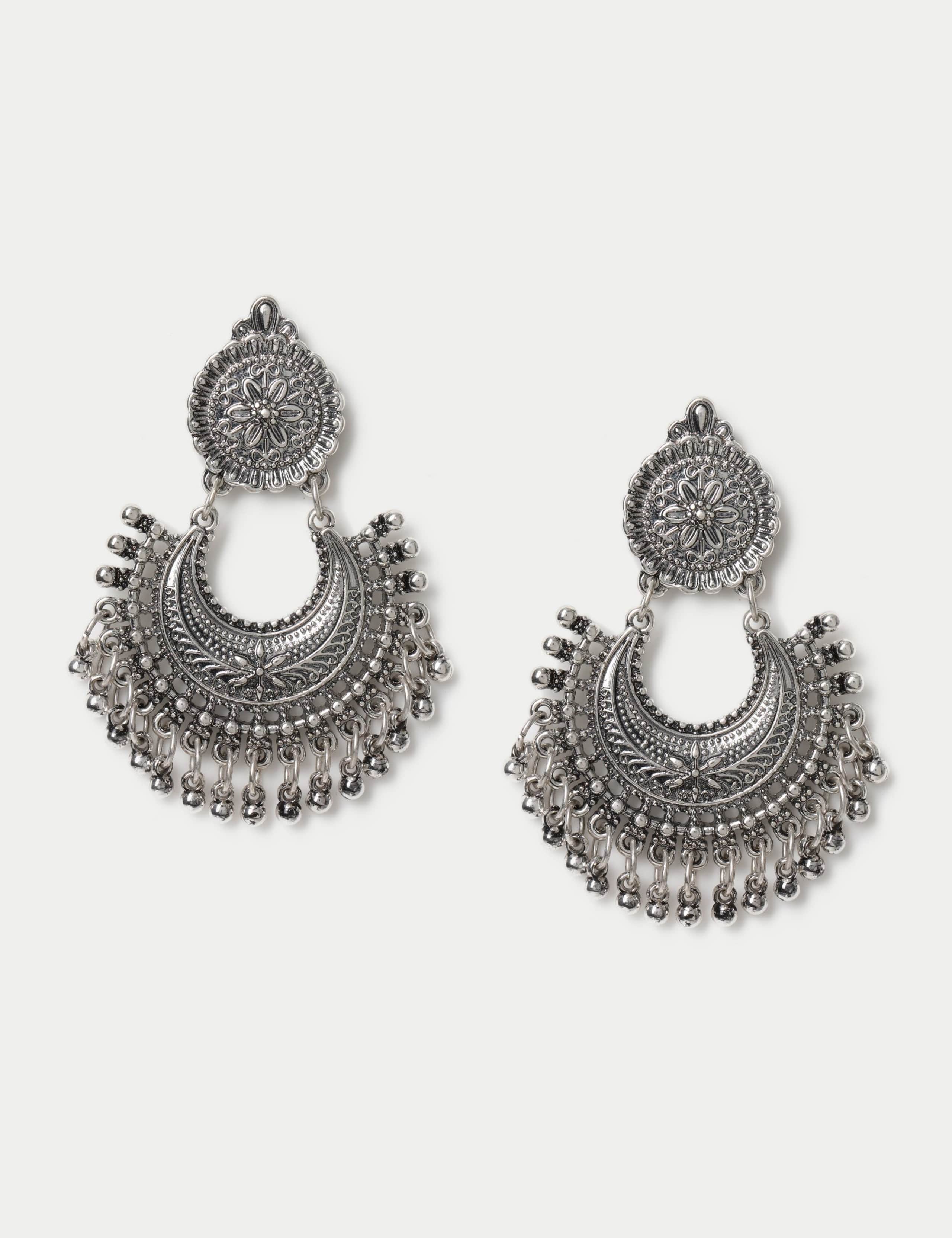 Semi-Circle Fan Earrings