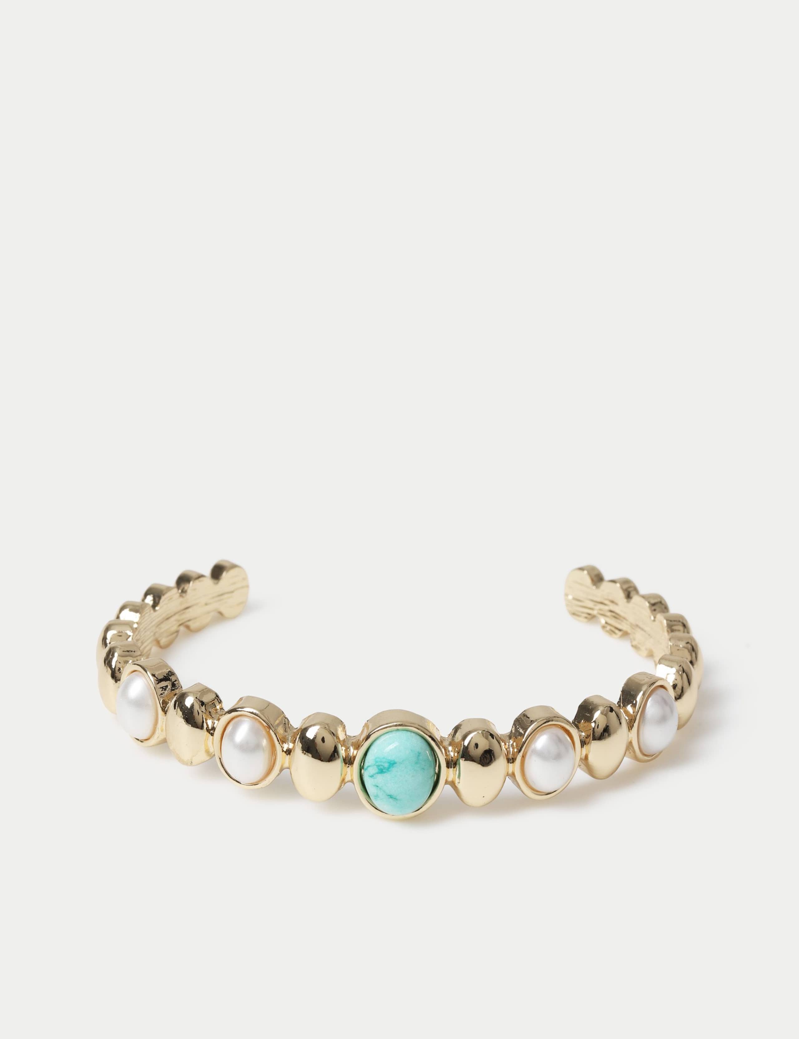 Natural Stone Cuff Bracelet