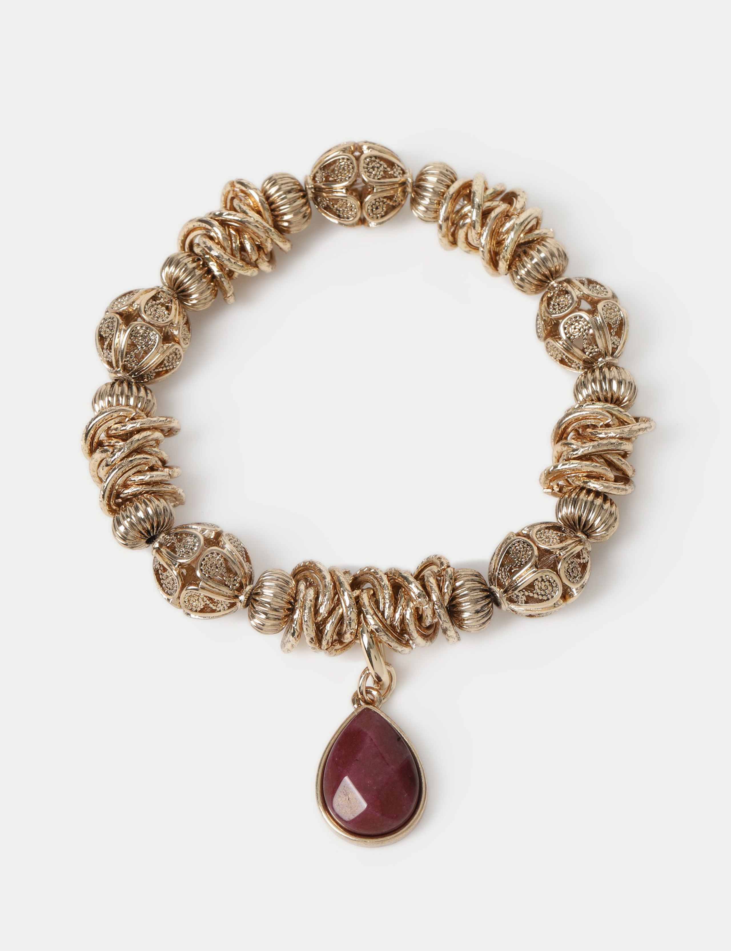 Filigree Stretch Charm Bracelet