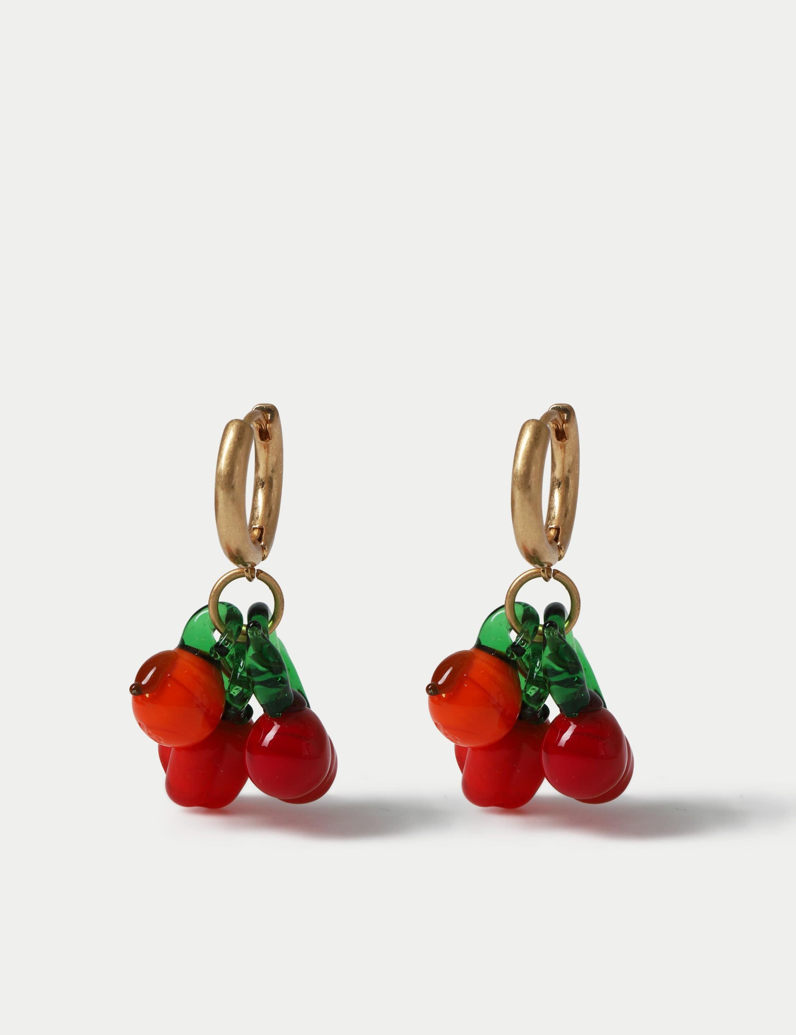 Glass Fruit Fishhook Earrings