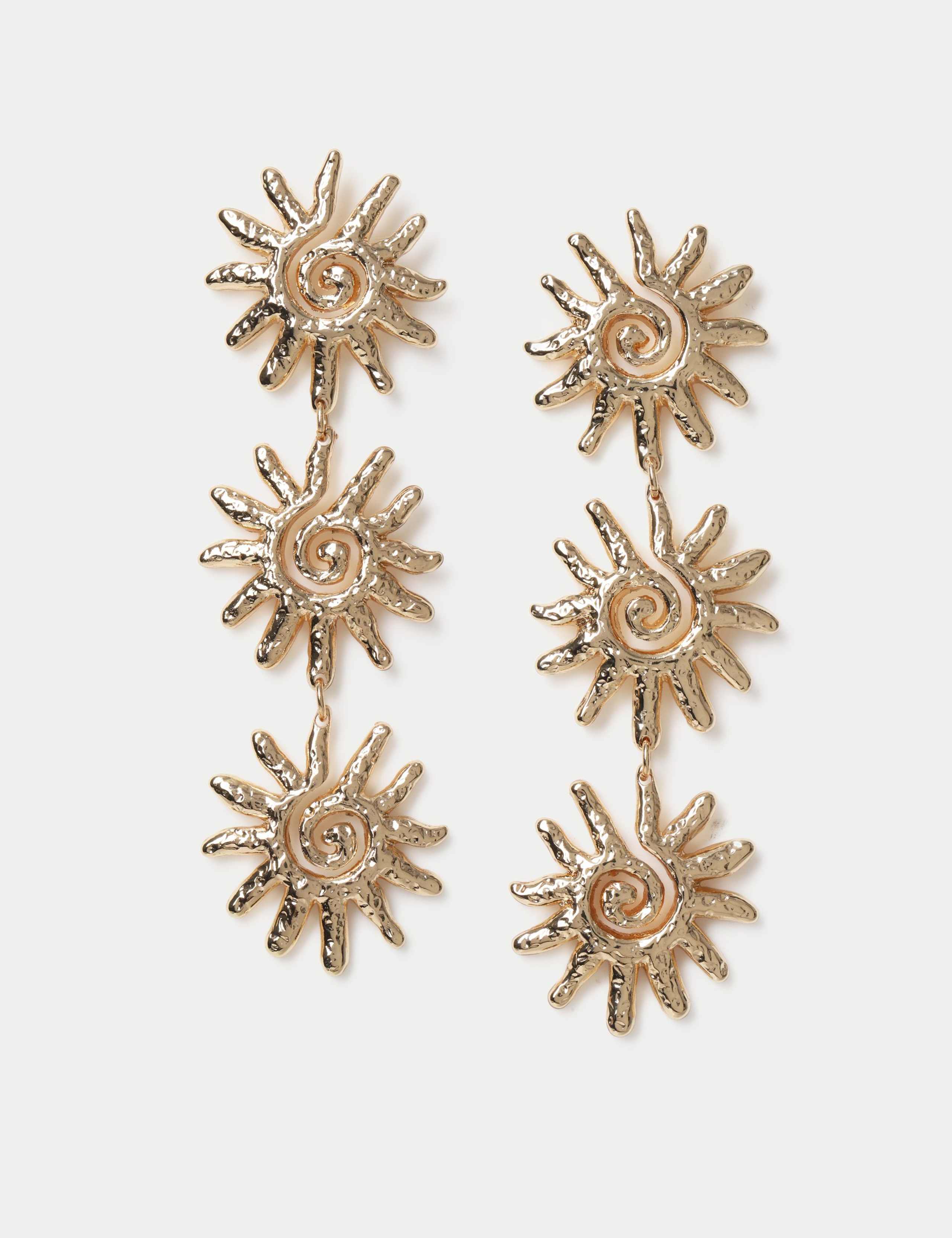 Triple Sun Drop Earrings