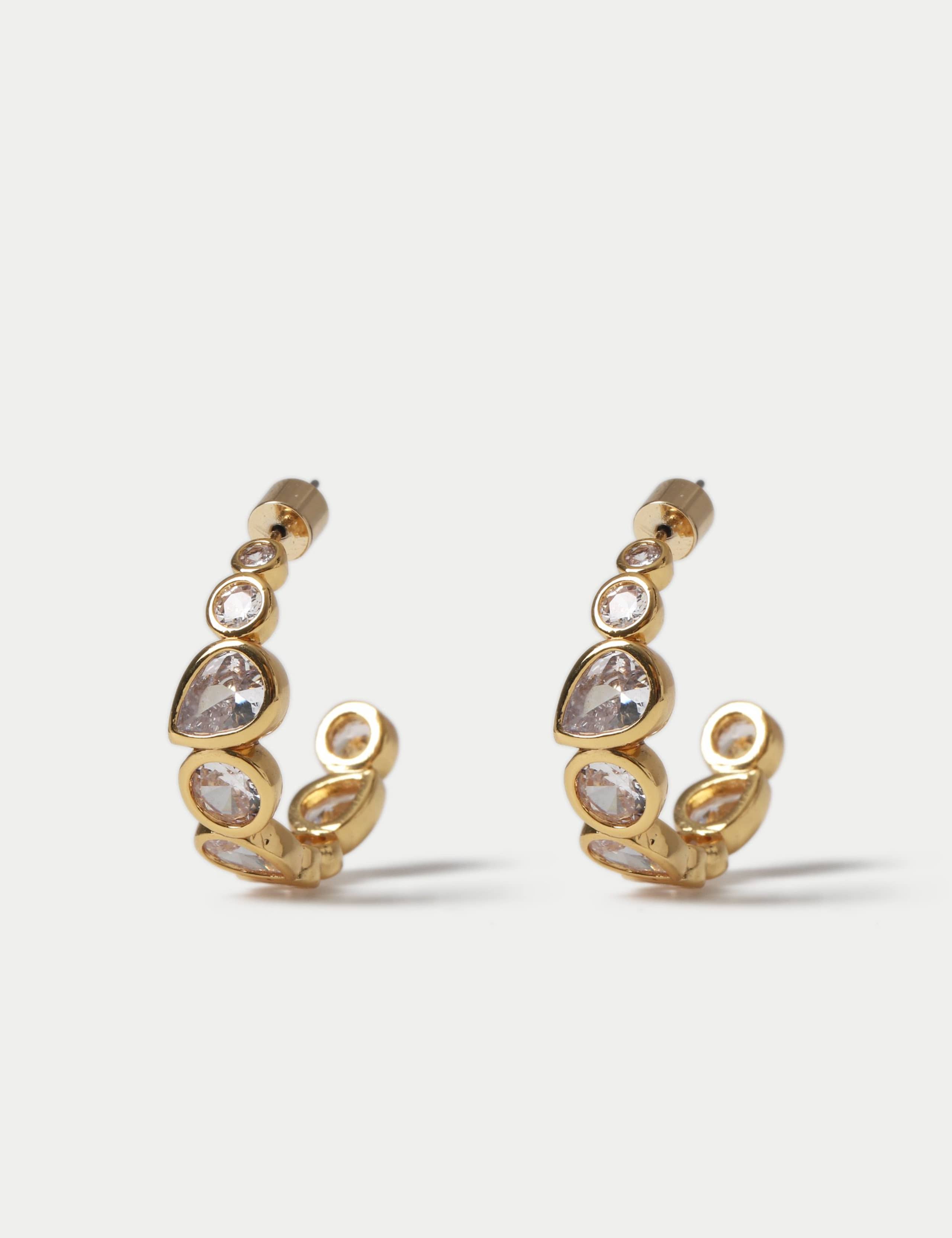 Cubic Zirconia Hoop Earrings