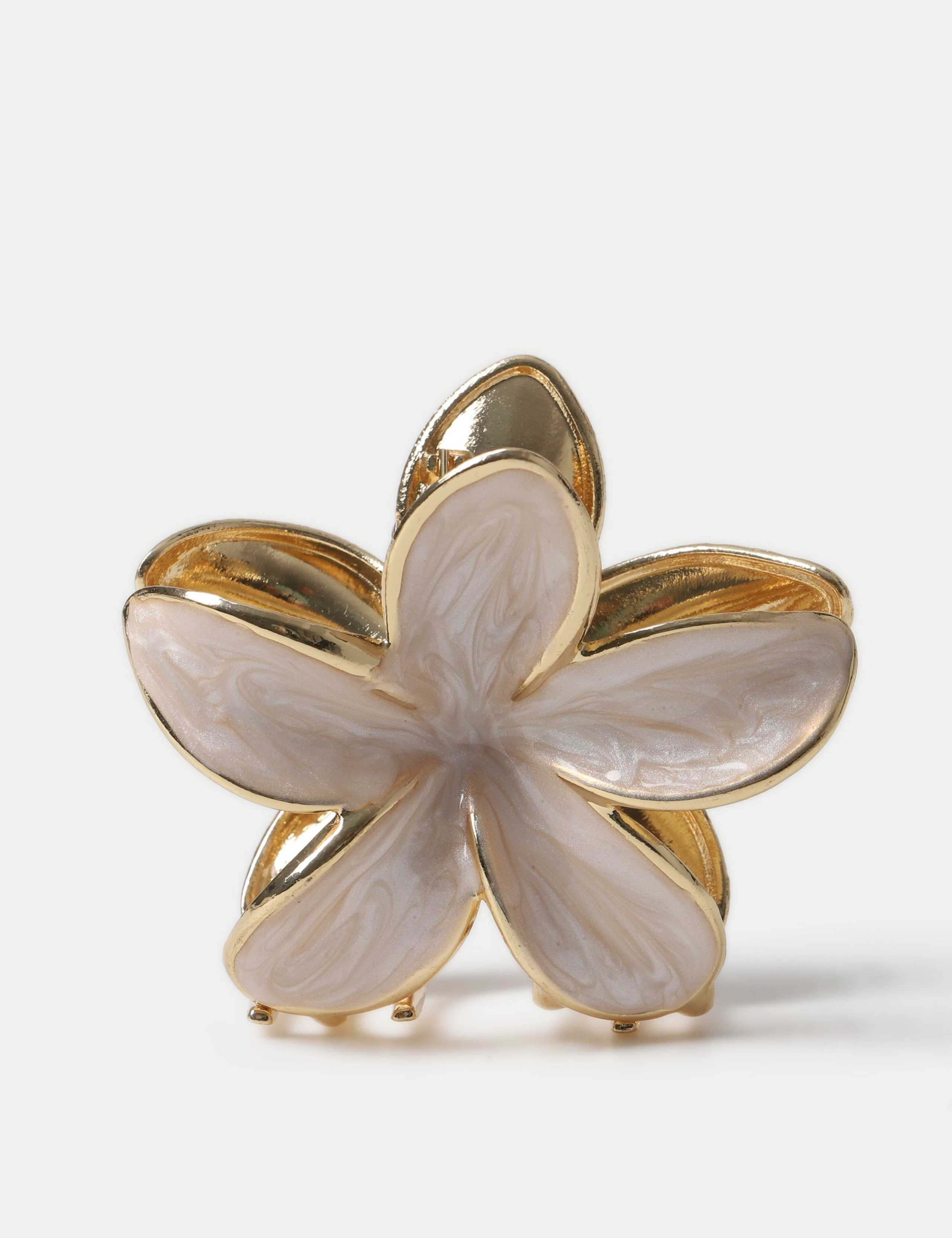 Floral Enamel Metal Claw