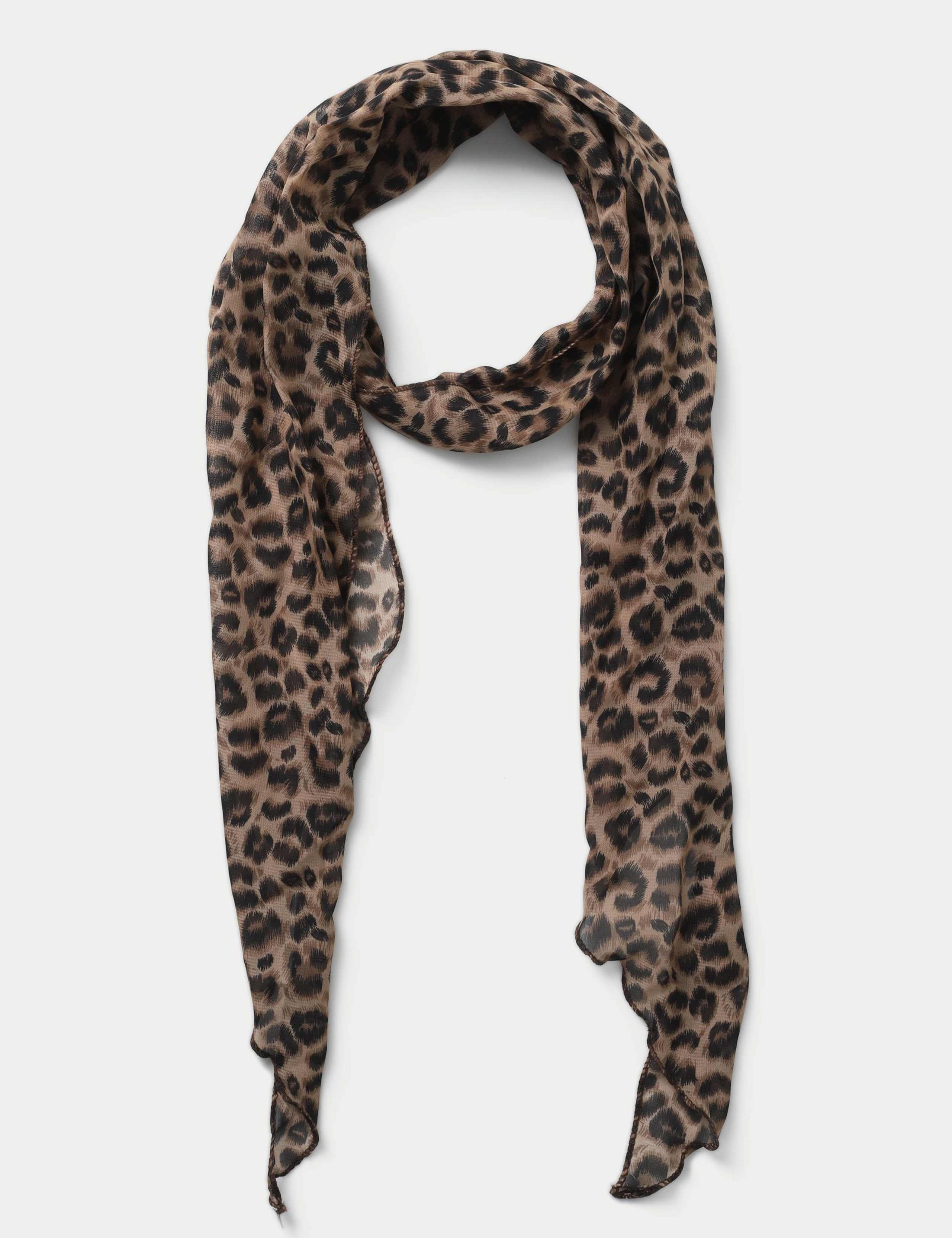 TP Leopard Skinny Scarf