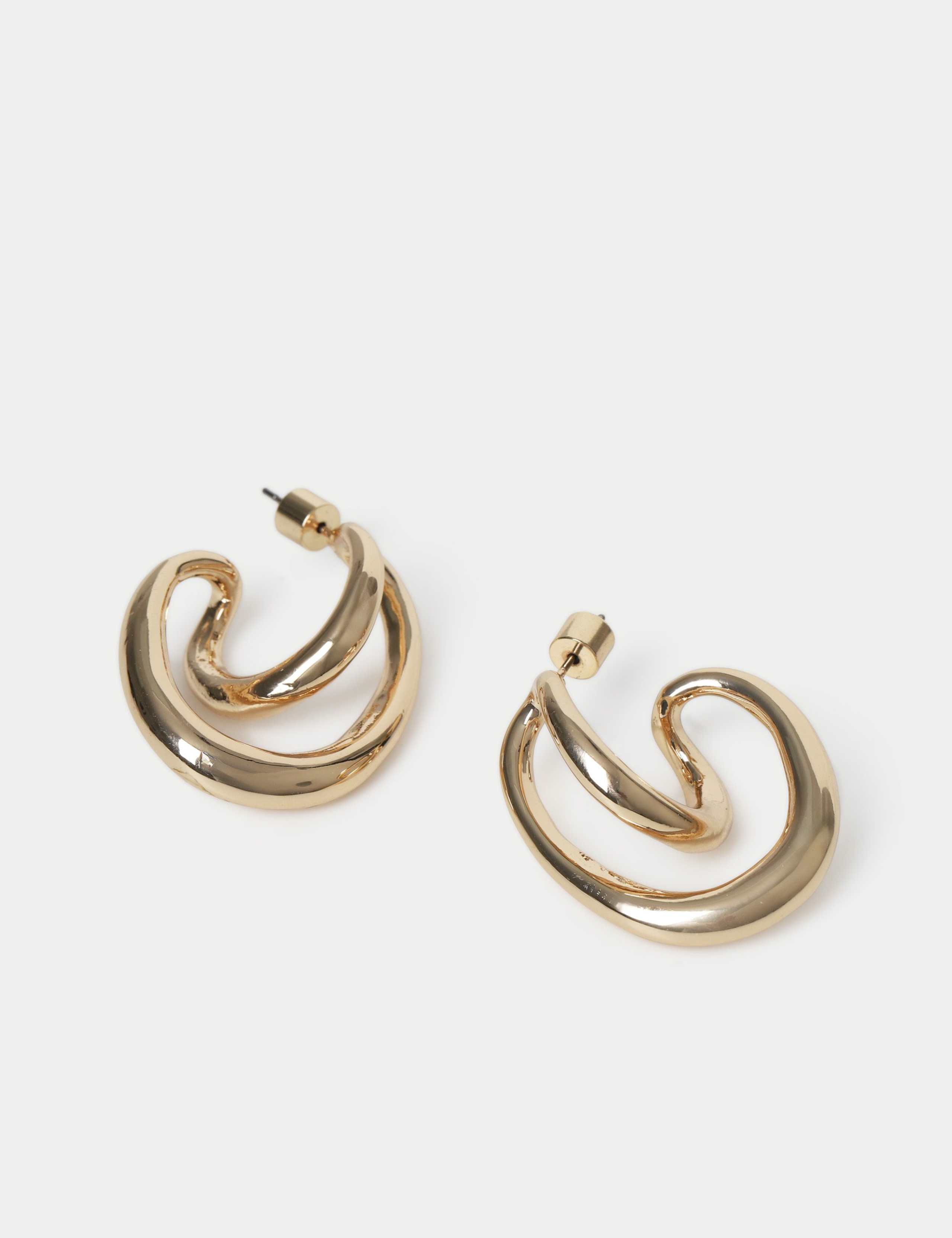 Iregular Loop Hoop Earrings