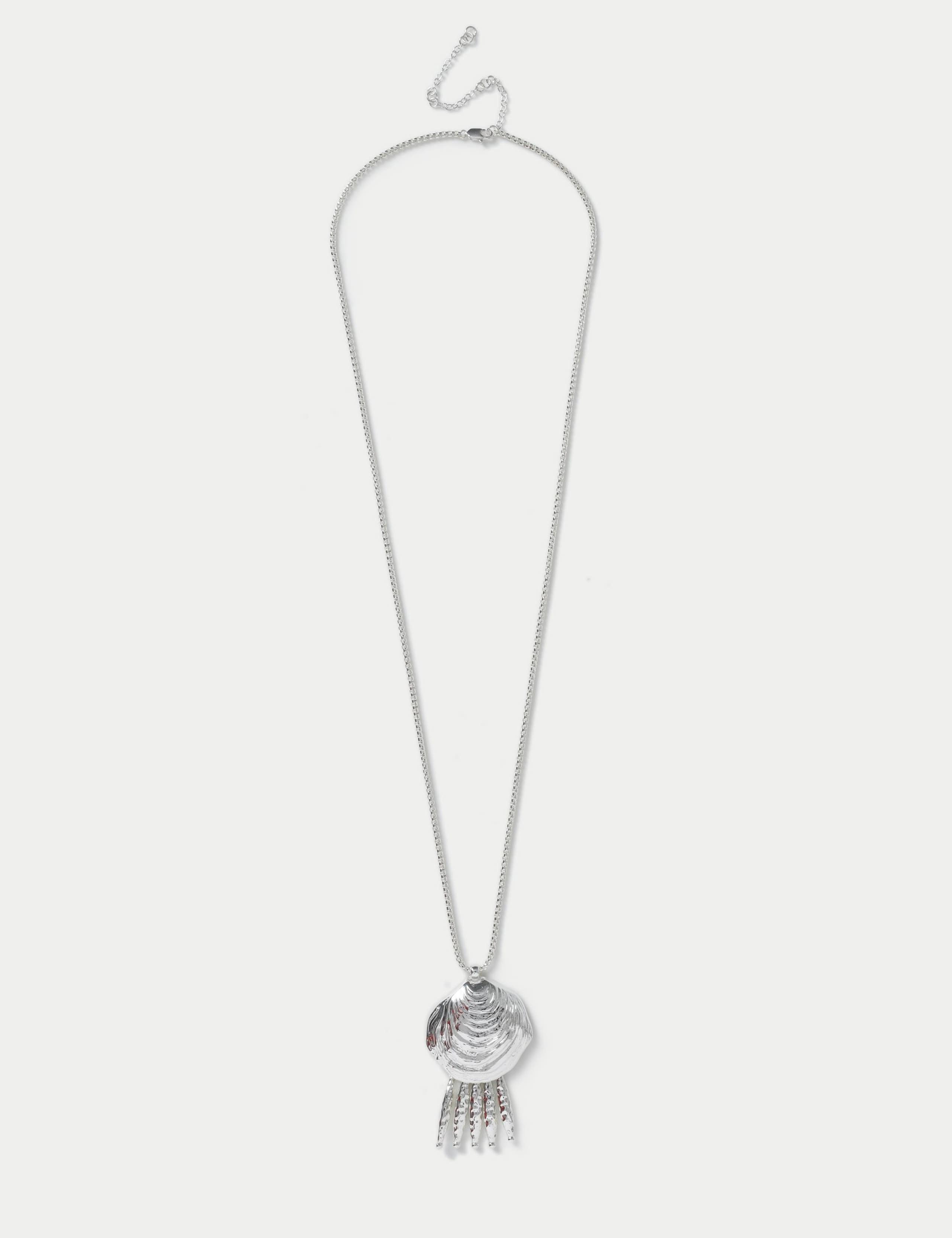 Shell Drop Long Pendant