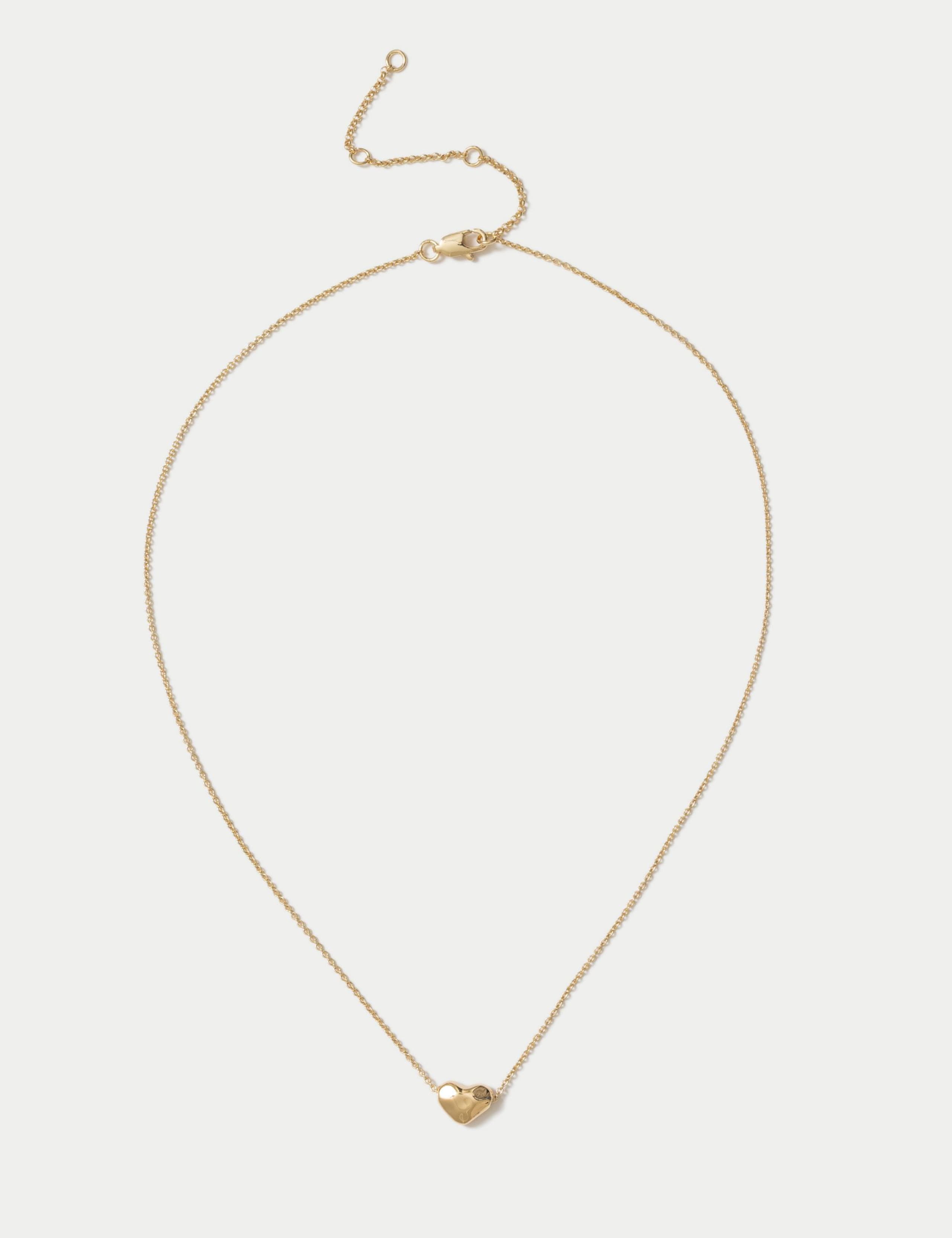 14ct Gold Plated Heart Ditsy Necklace