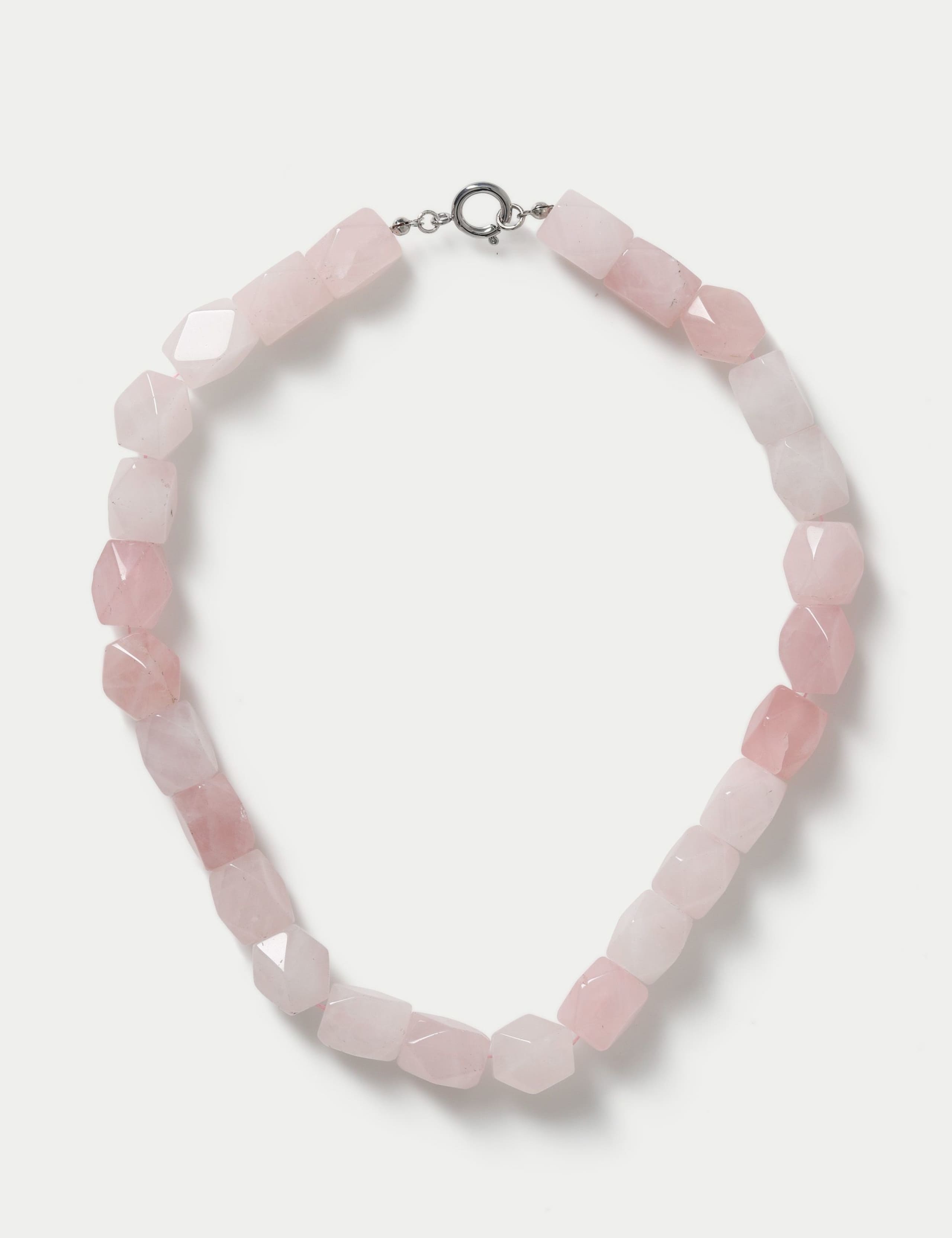 Faceted Rose Quartz Necklace