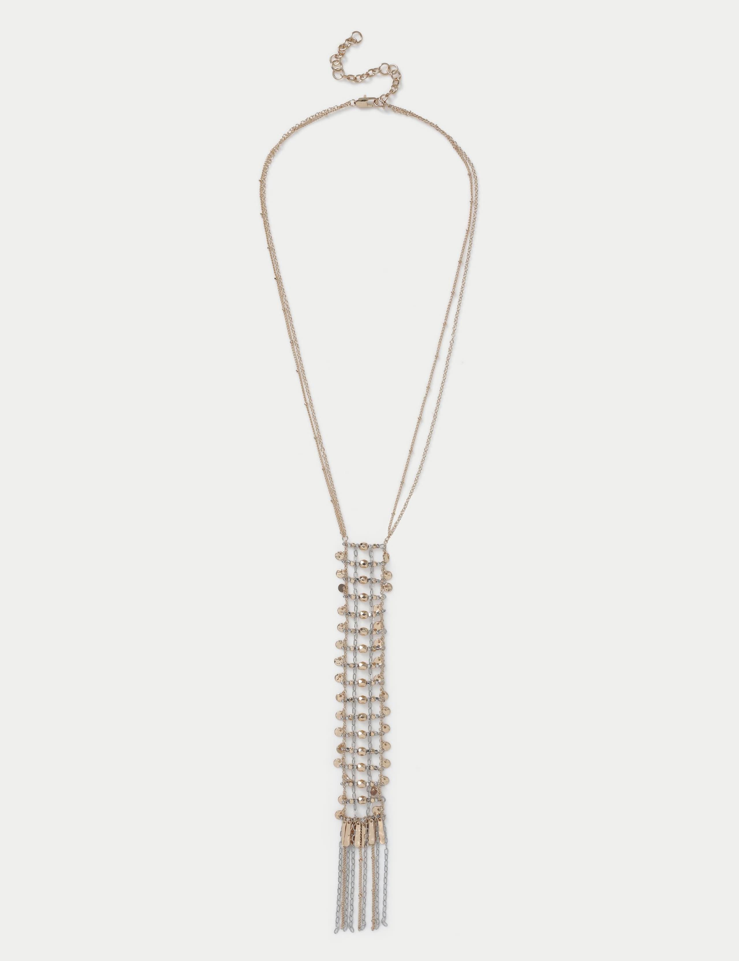 Mixed Metal Ladder Necklace