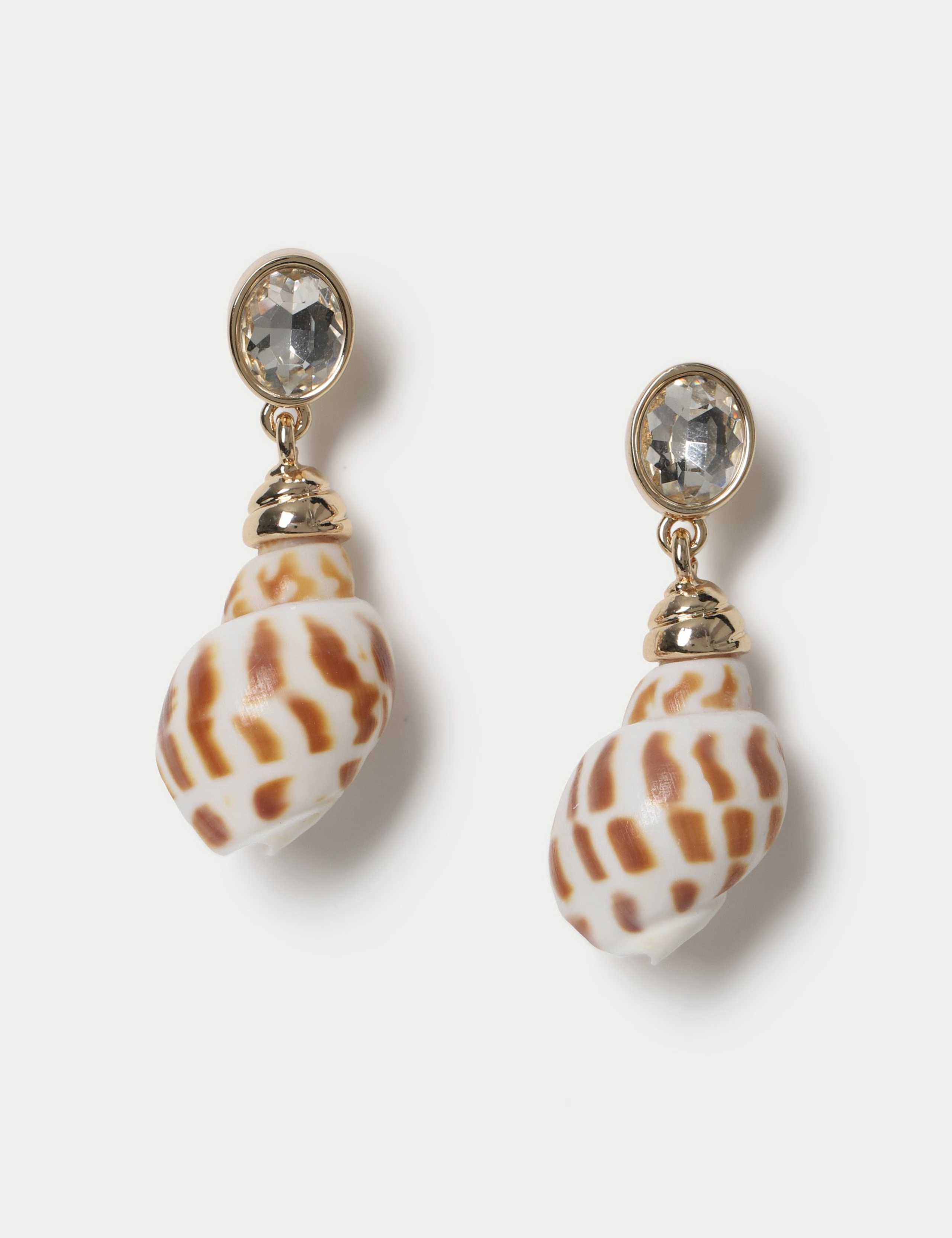 Conch Shell Drop Earrings