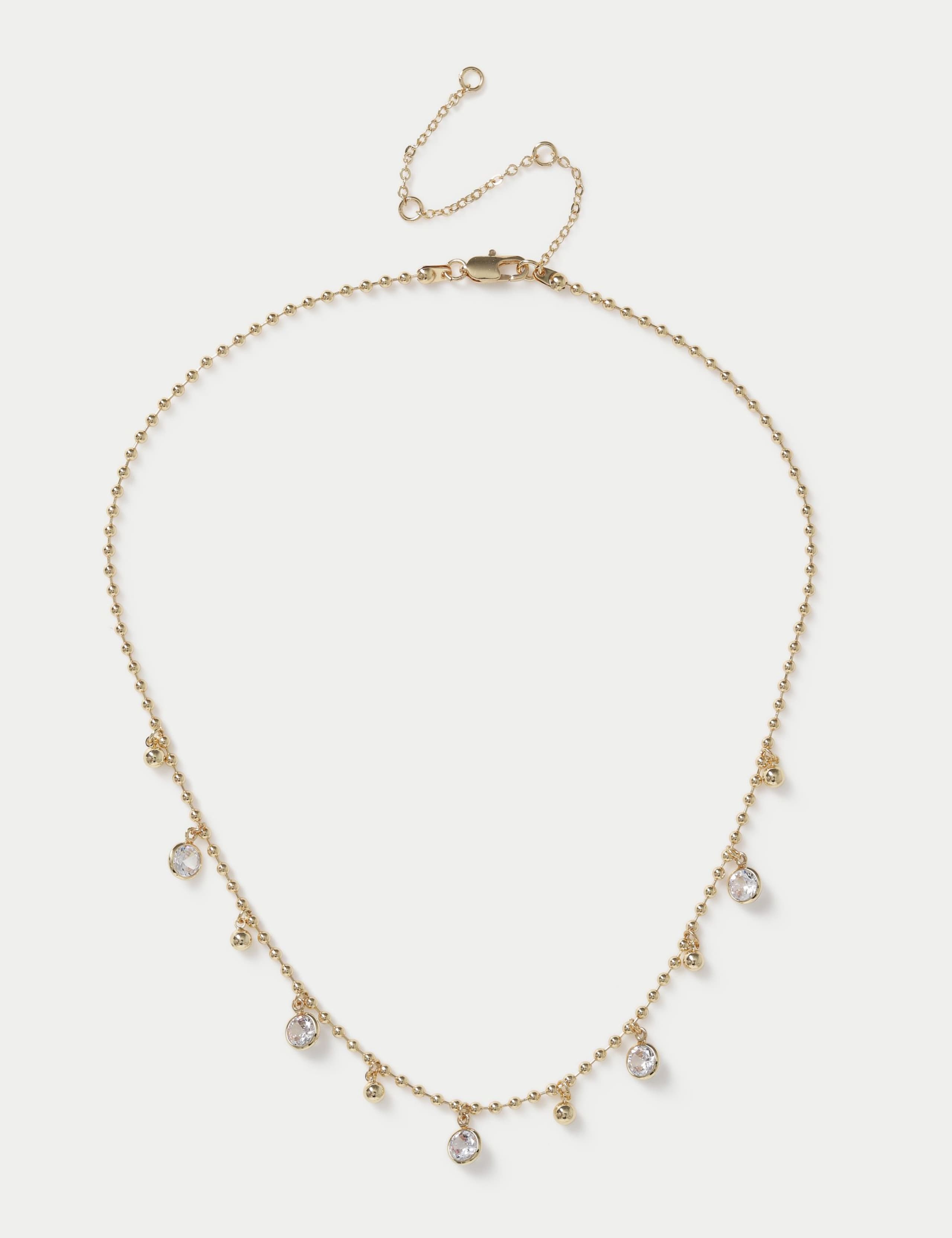 14ct Gold Plated Decal Droplet Necklace