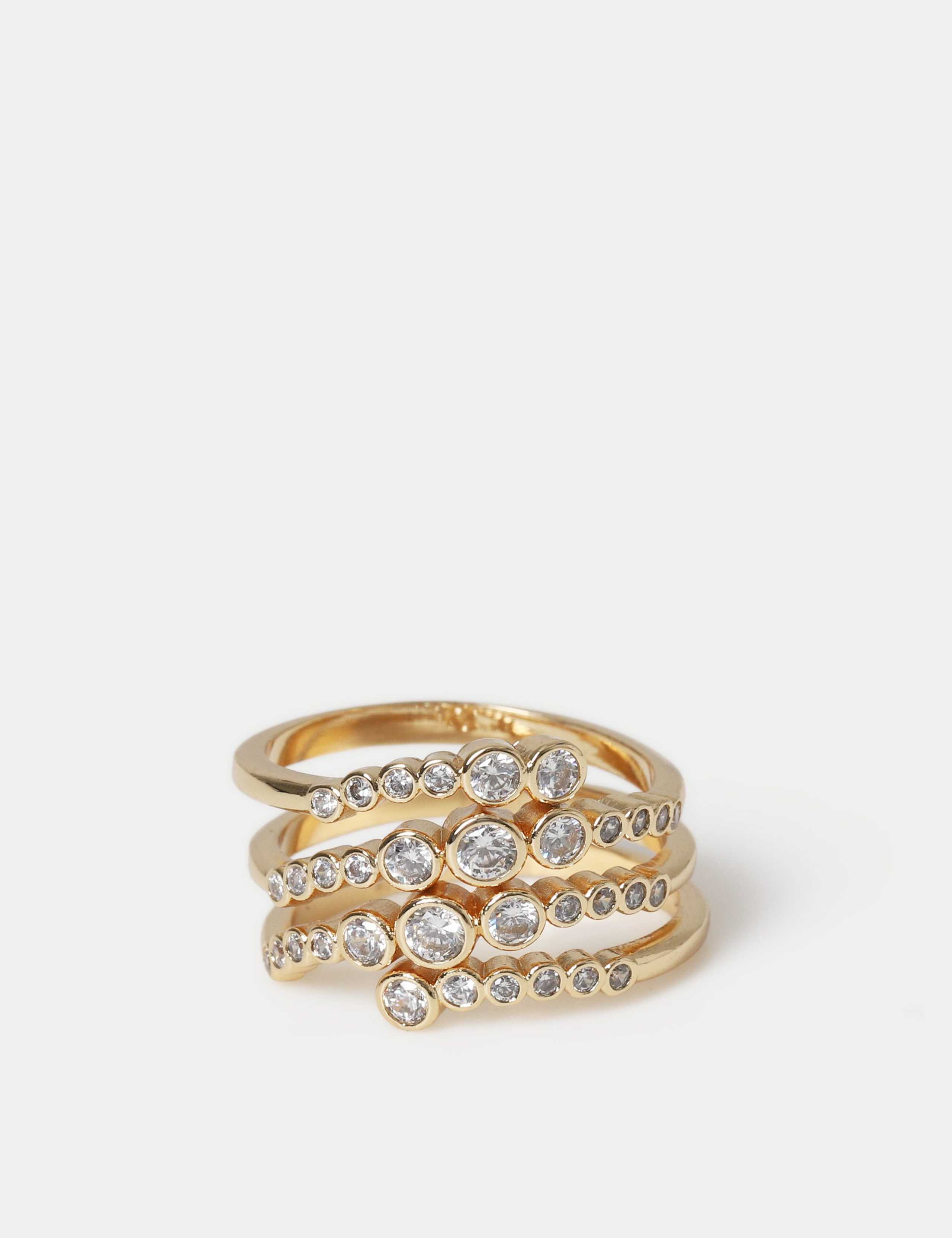 Cubic Zirconia Micro Stack Ring