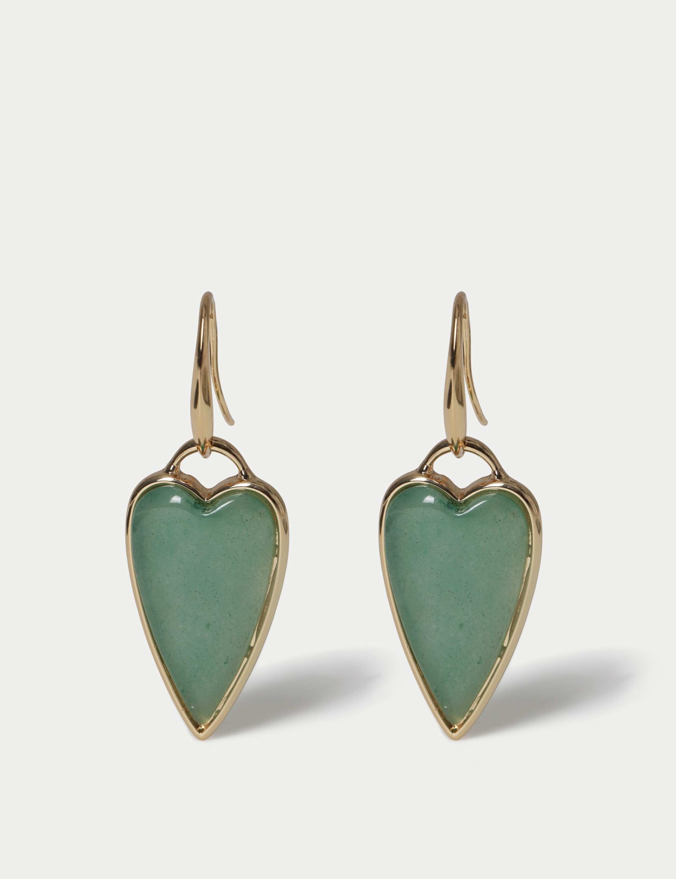 Natural Stone Fish Hook Earrings