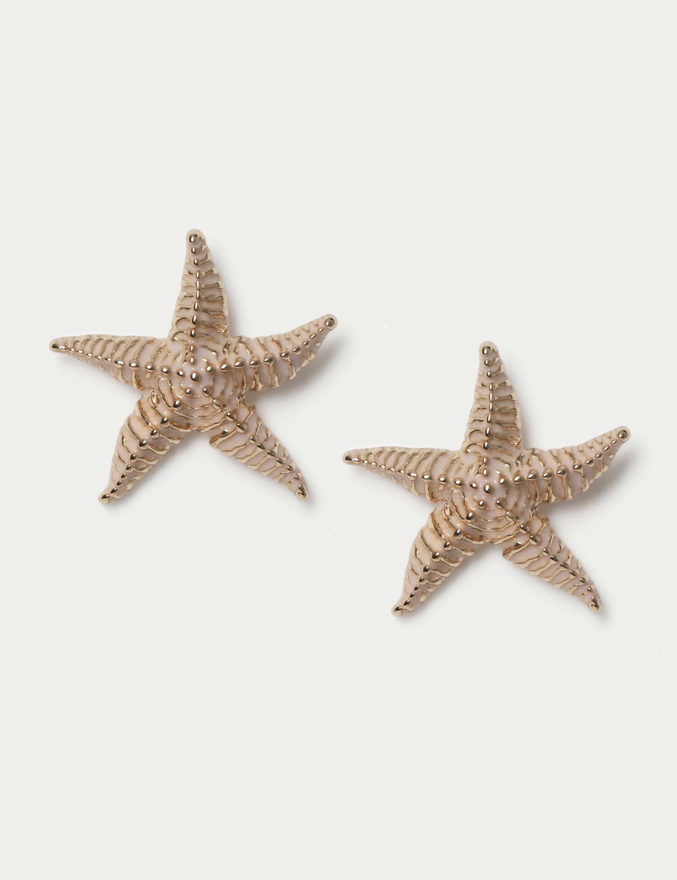 Mini Enamel Starfish Stud