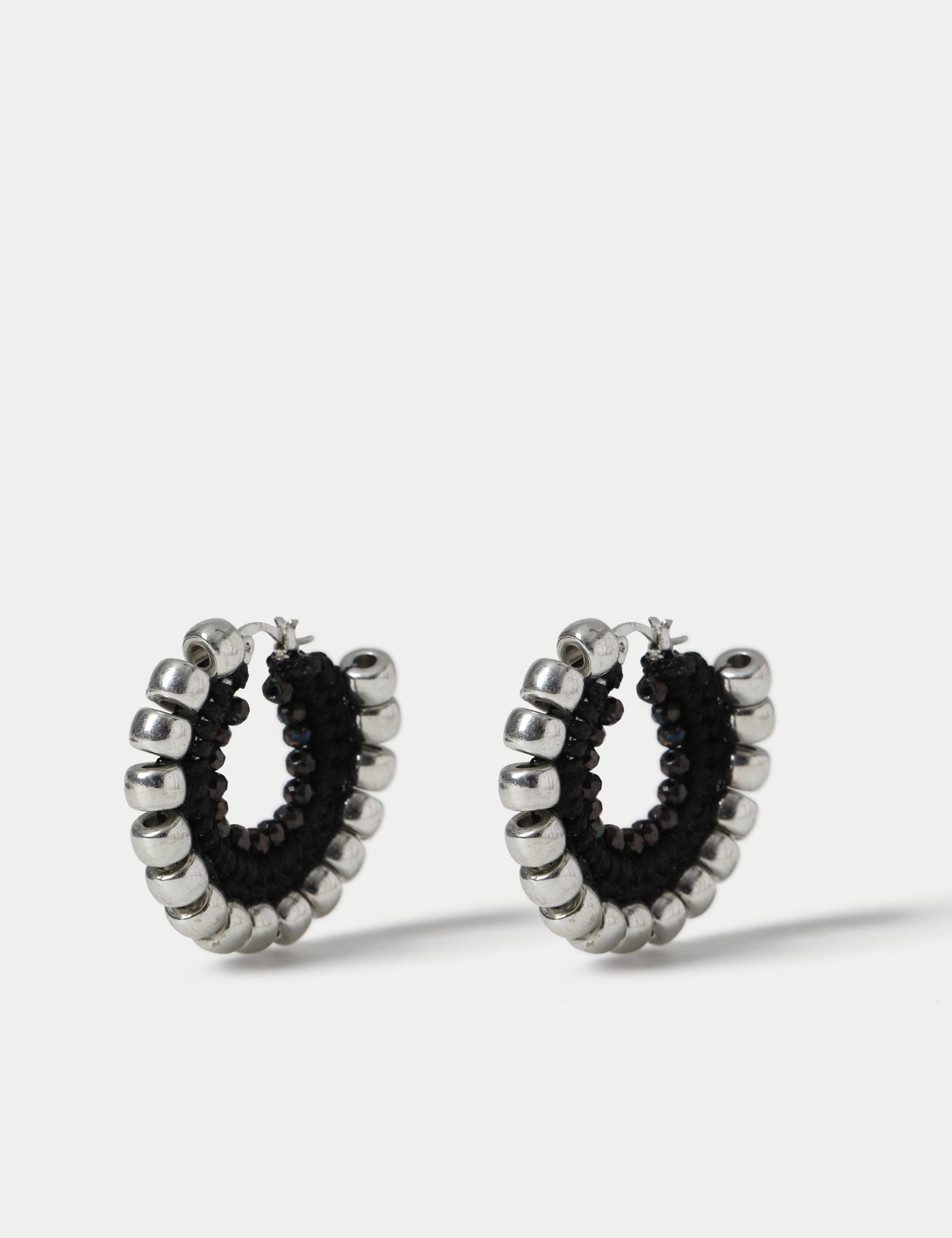 Wrapped Sphere Hoop Earring