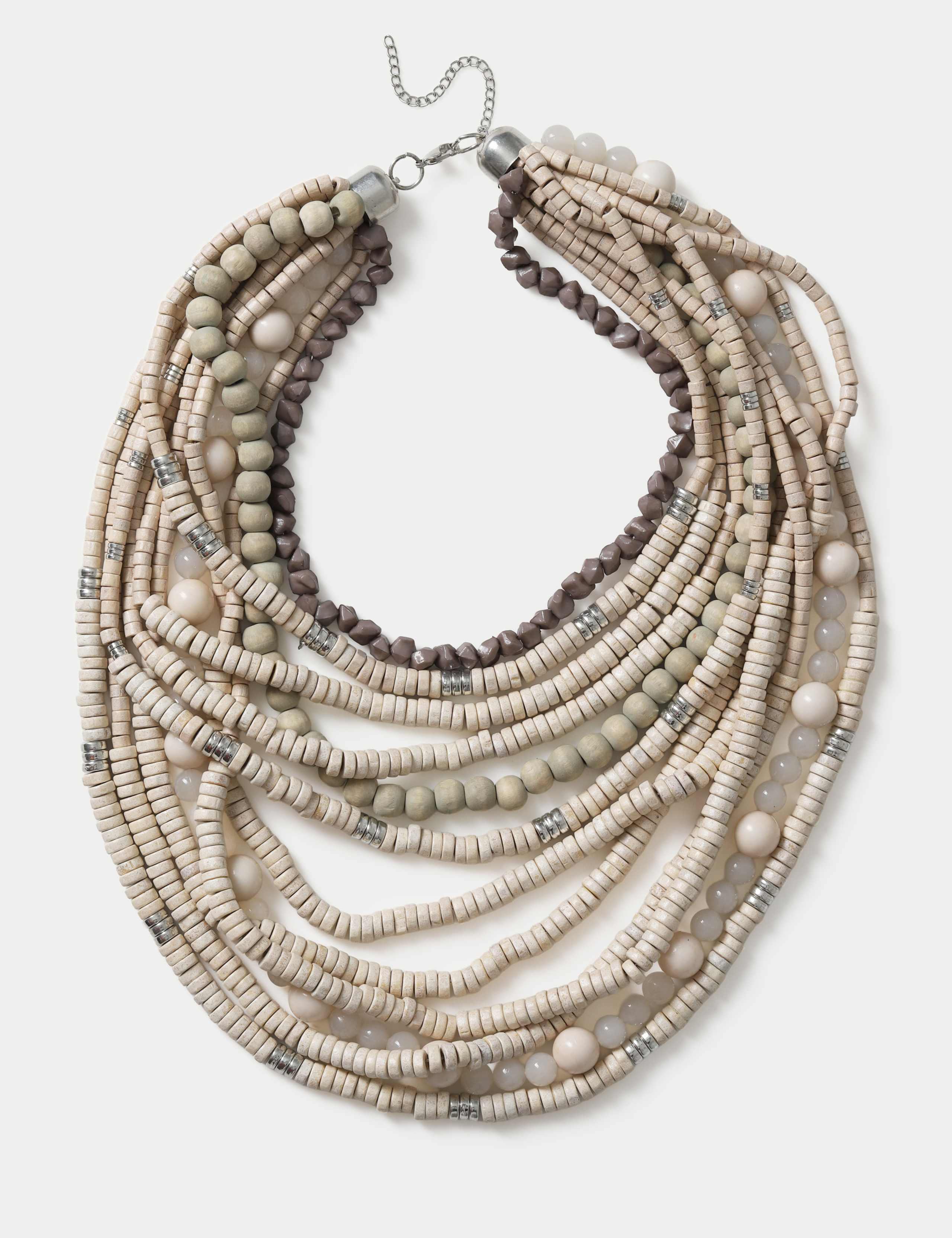 Mega Beaded Multirow Necklace