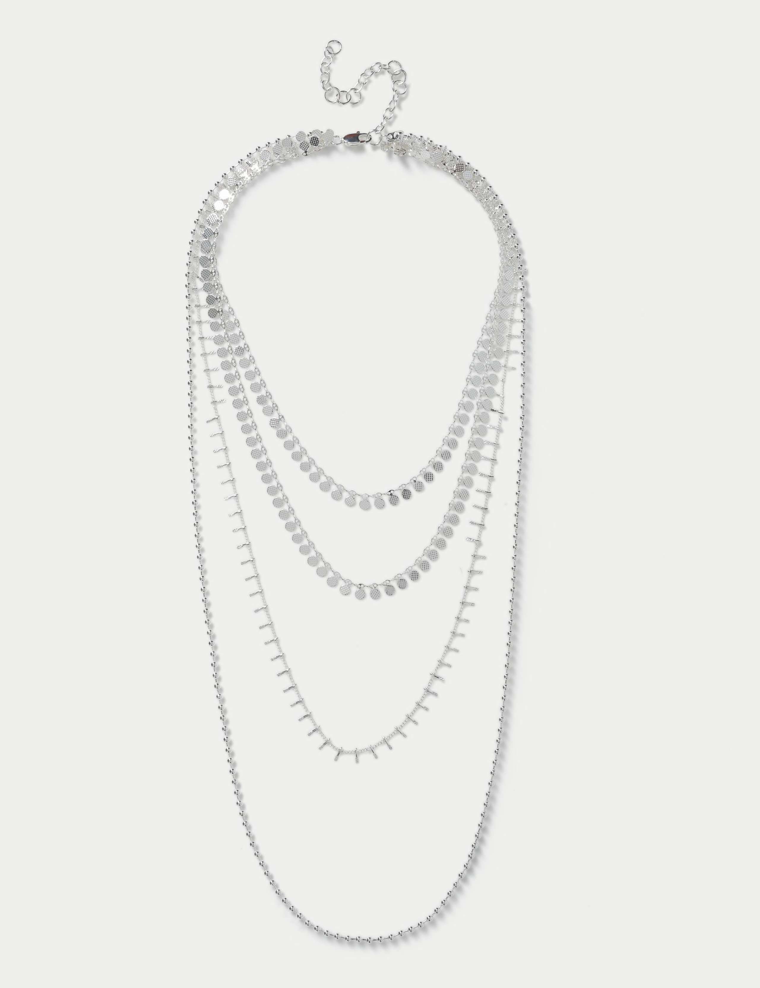 Multi Row Cascade Necklace