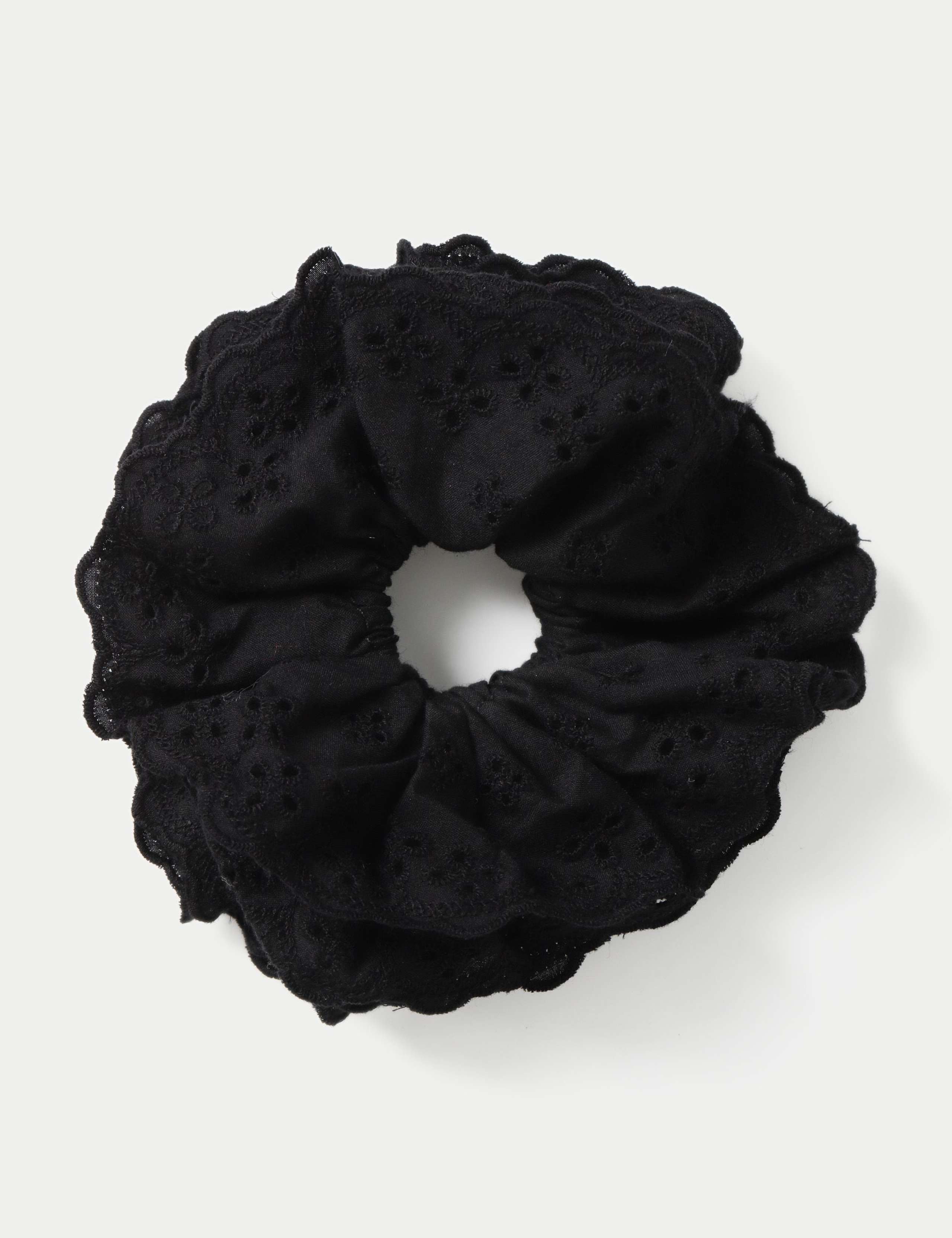 TP Black Broderie Scrunchie