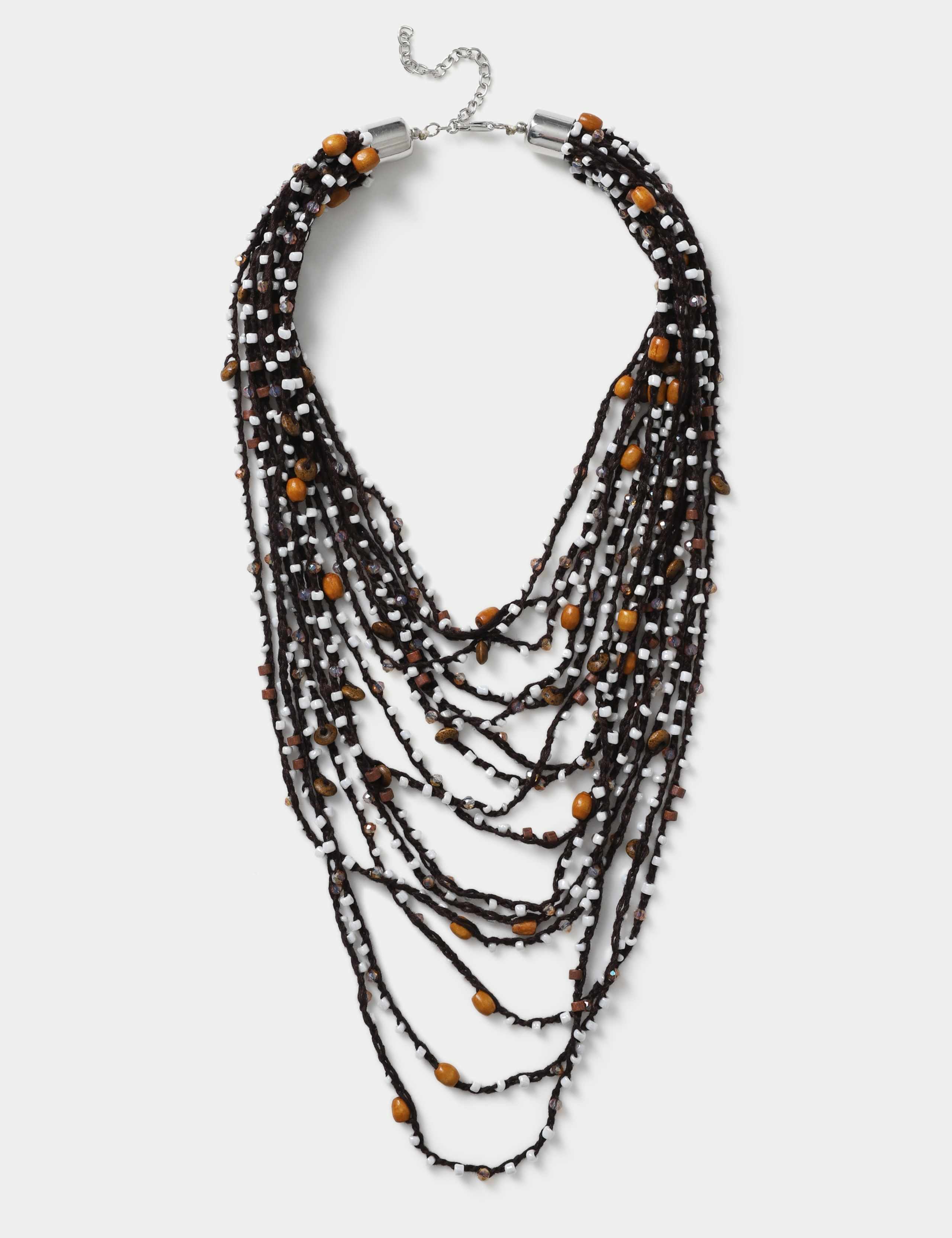 BC Beaded Multirow Chipping Necklace