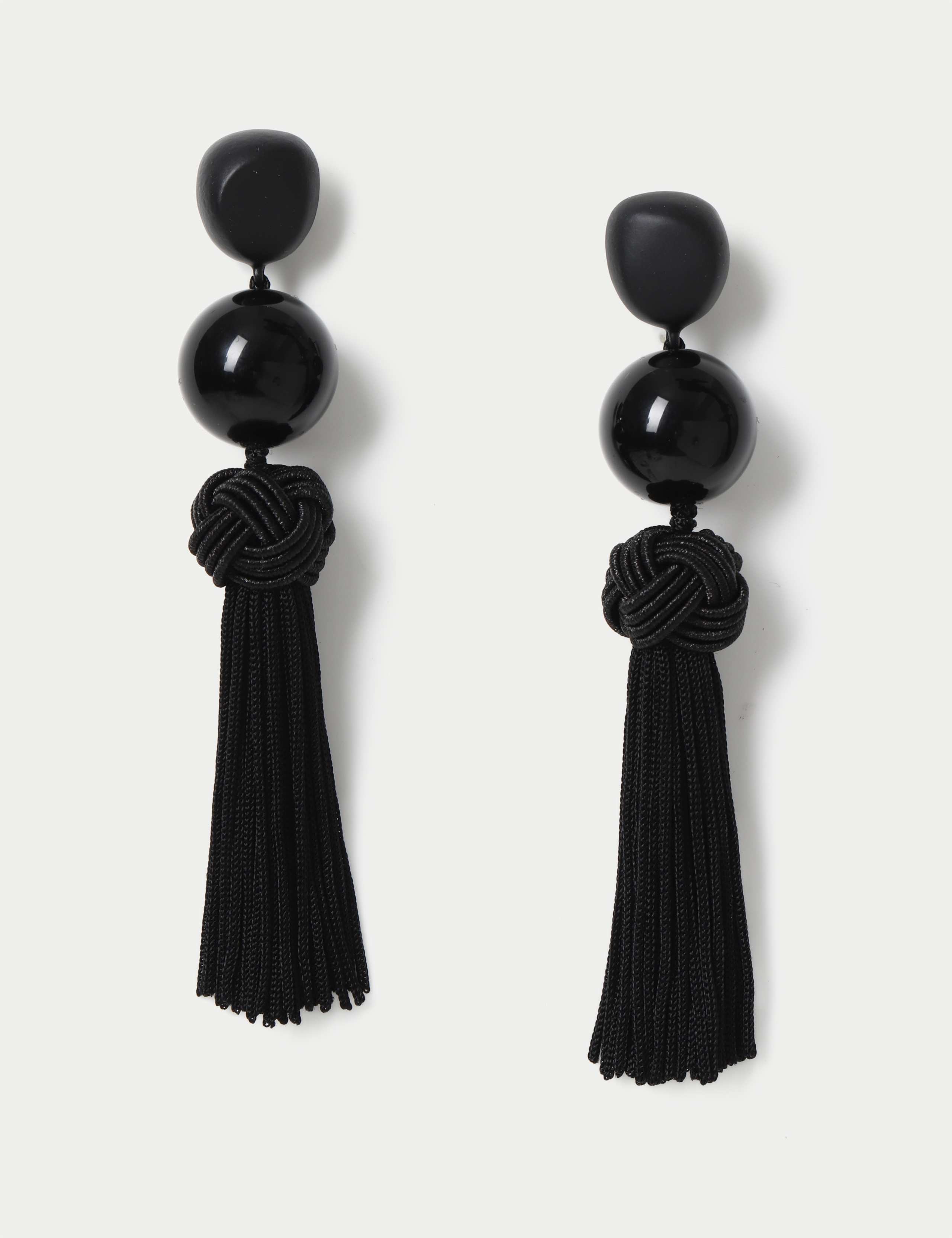 Pebble Bead Tassel Earring